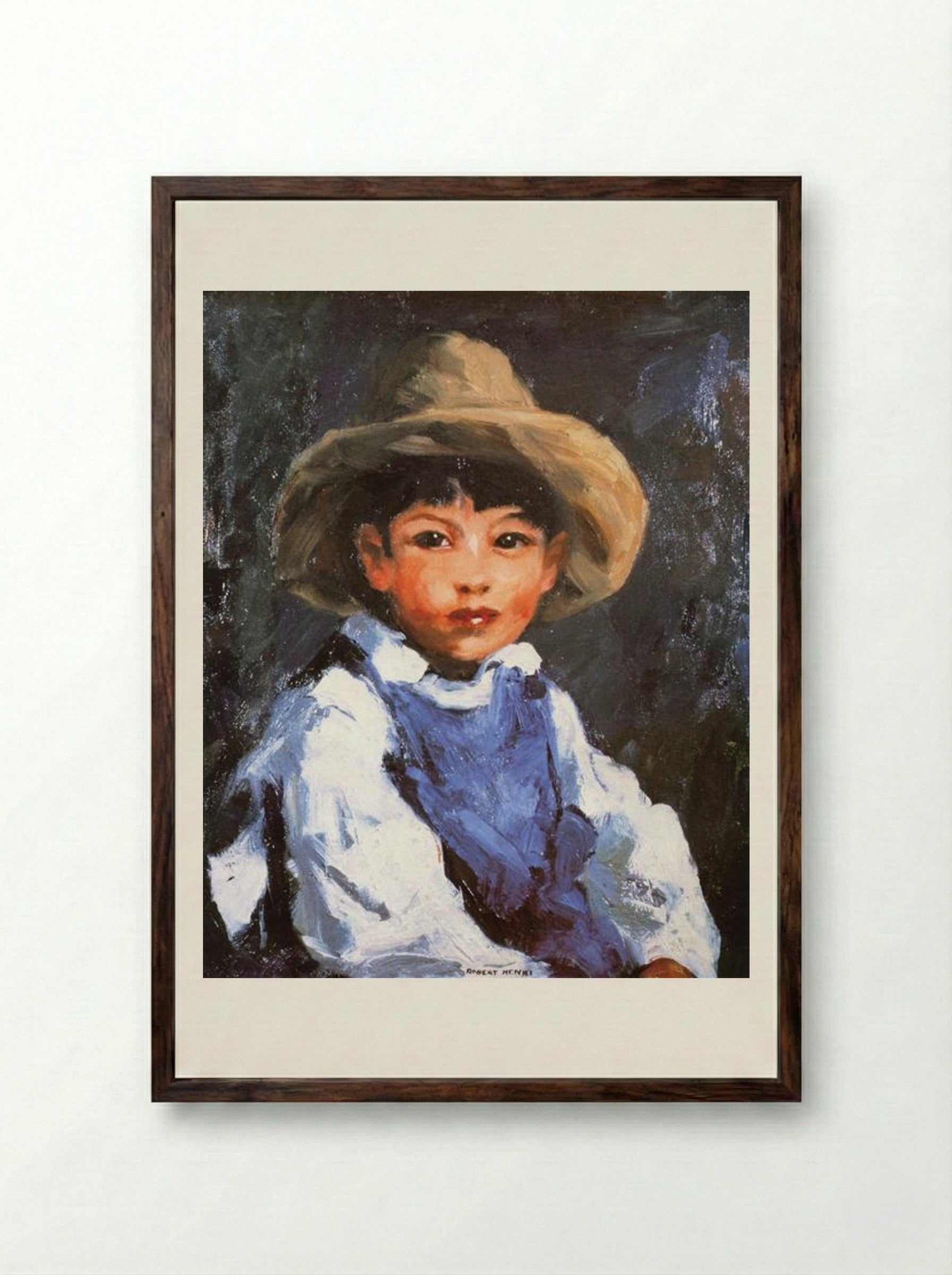 Juan (also known as Jose No. 2, Mexican Boy) - Robert Henri - Framed Print Dark Wood