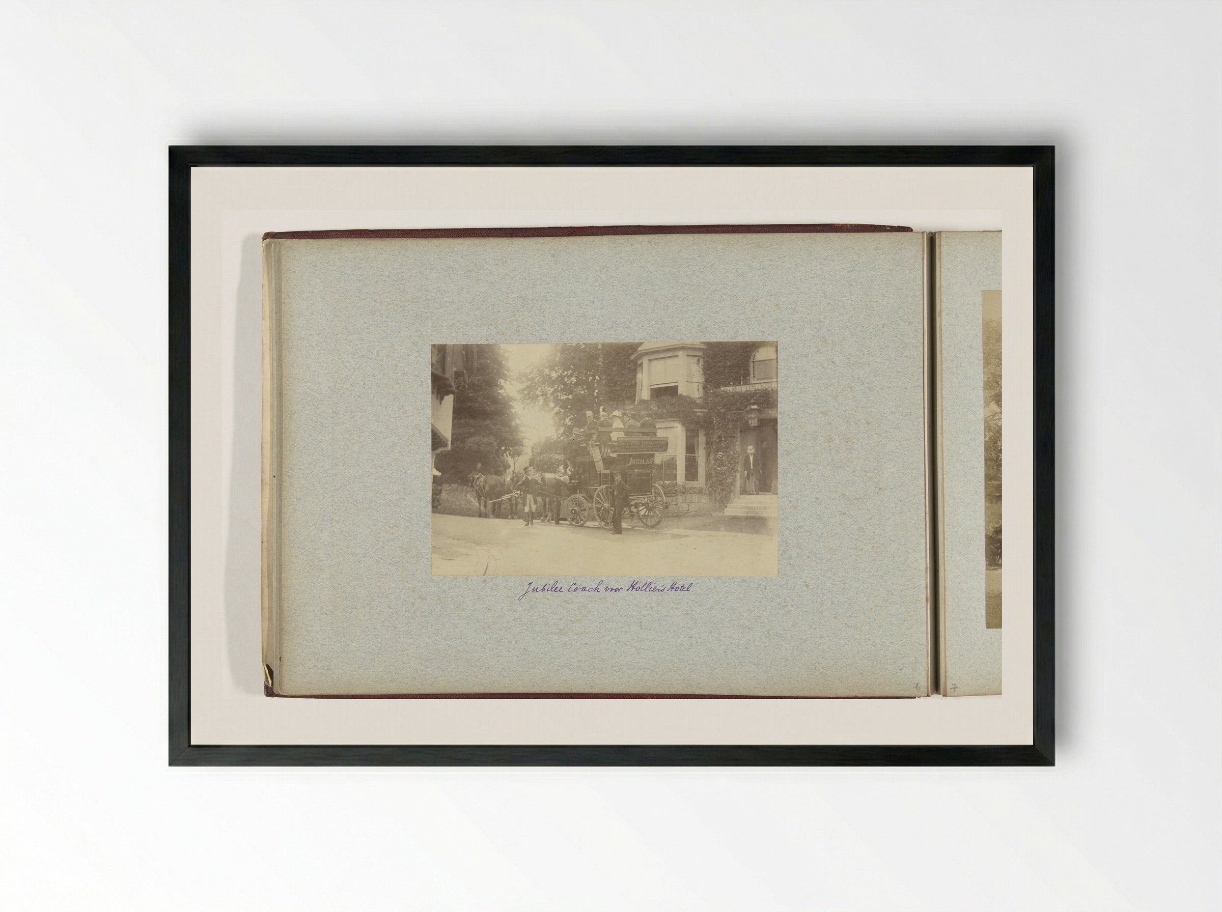 Jubilee Coach at Hollier's Hotel, Shanklin - Henry Pauw van Wieldrecht - Framed Print Black