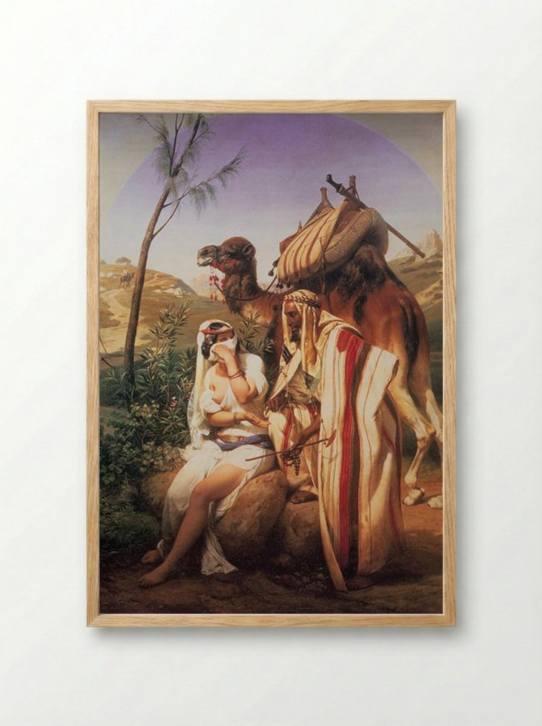 Juda et Thamar - Horace Vernet - Framed Print Wood