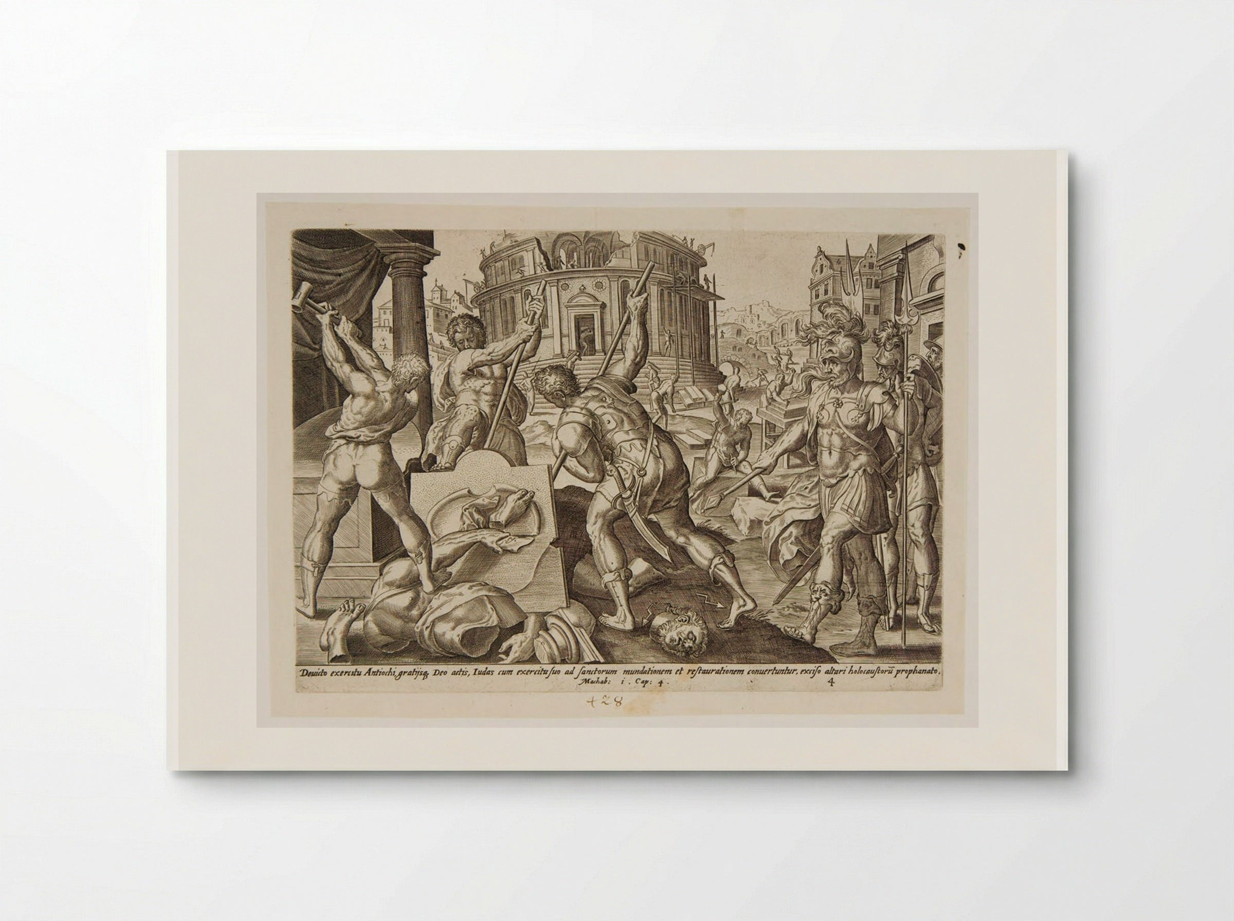 Judas Maccabee Ordering the Cleansing of the Holy Place - Johannes Wierix - Poster