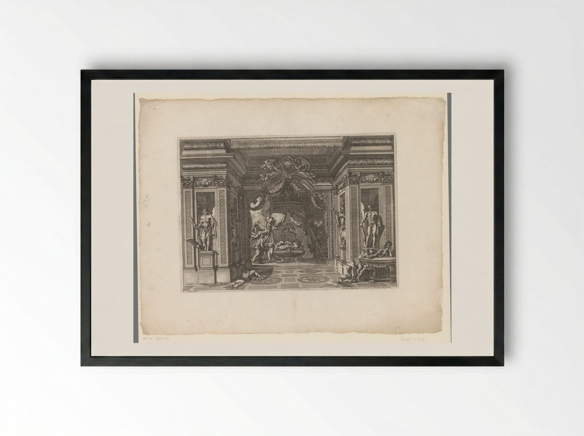 Judith Beheading Holofernes - Jean Lepautre - Framed Print Black