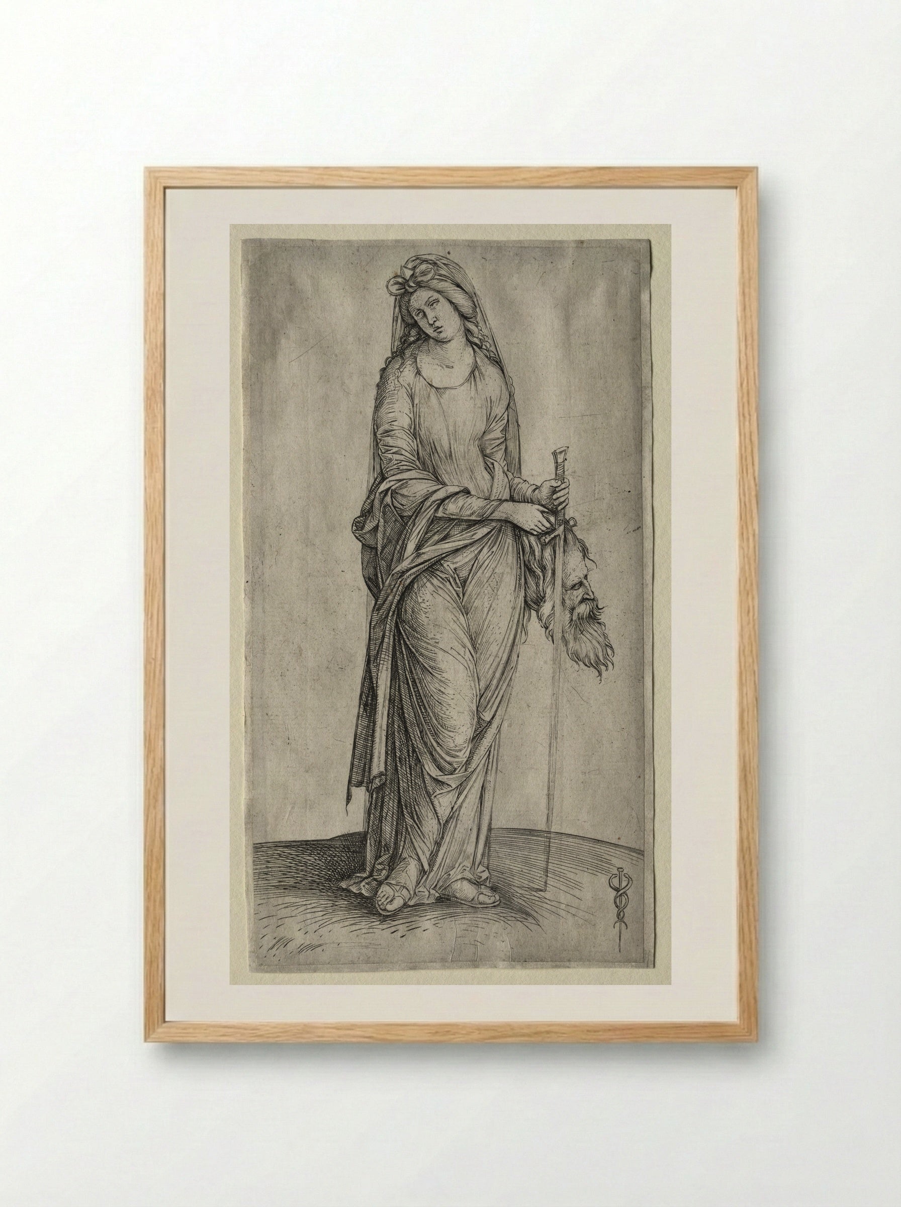 Judith Holding the Head of Holofernes - Jacopo de' Barbari - Framed Print Wood