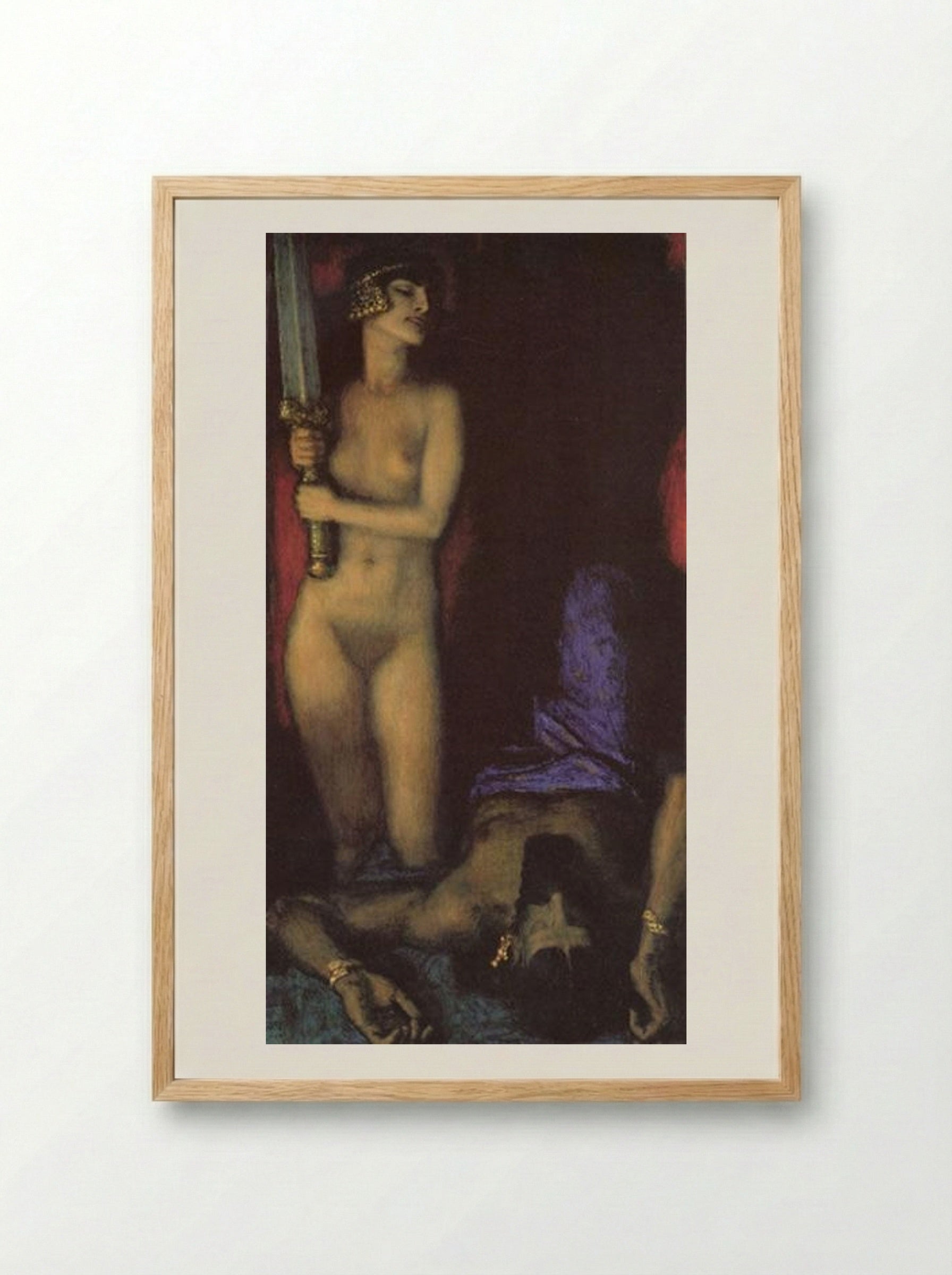 Judith and Holofernes - Franz von Stuck - Framed Print Wood