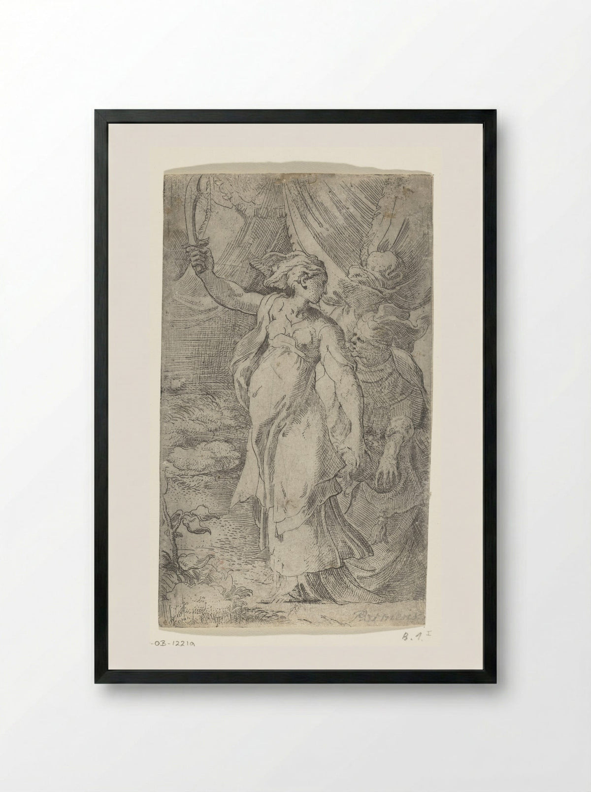 Judith with the Head of Holofernes - Parmigianino - Framed Print Black