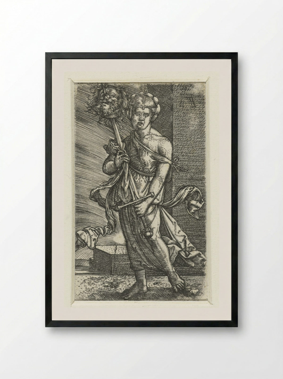 Judith with the Head of Holofernes - Andrea Mantegna - Framed Print Black
