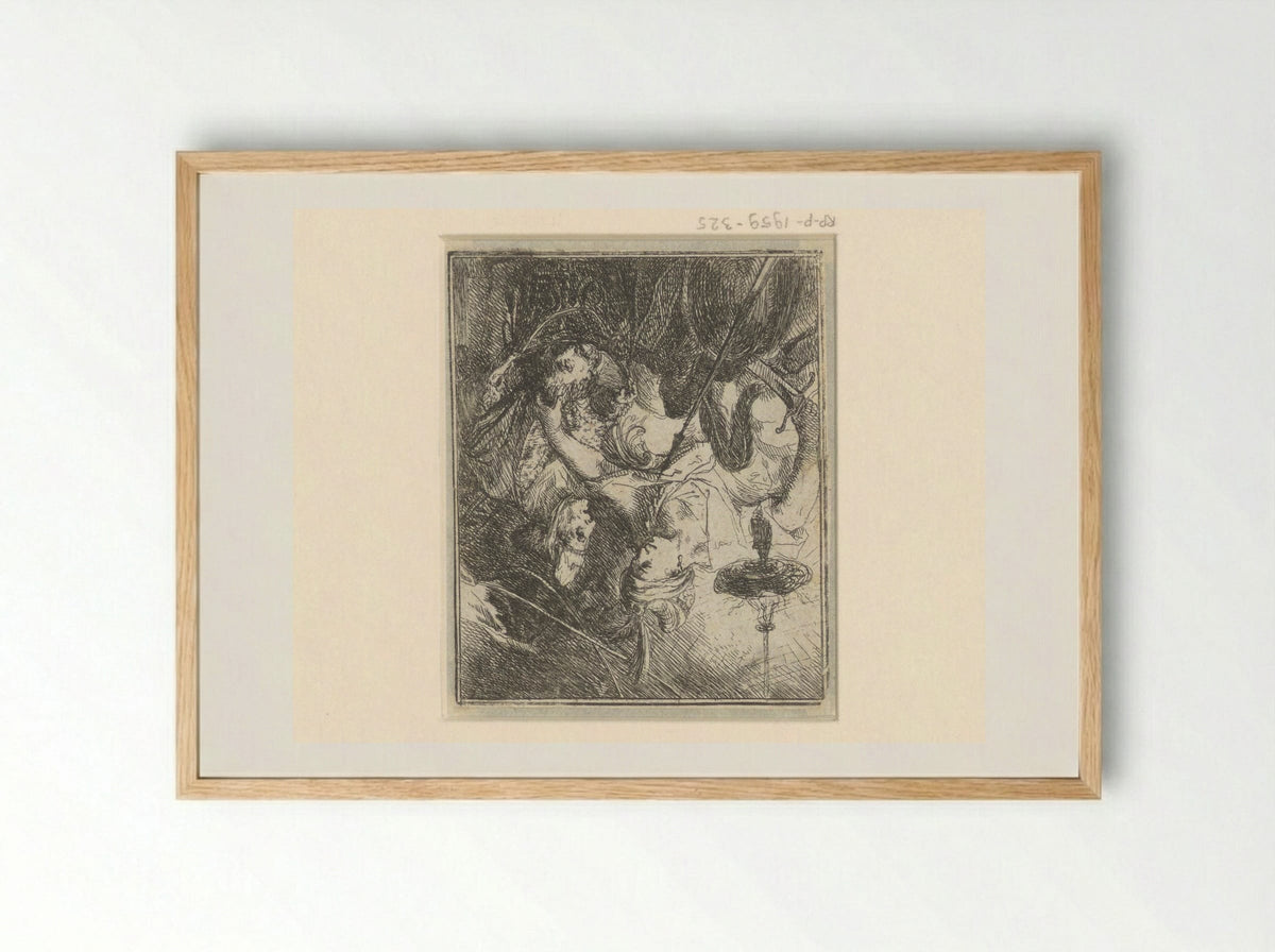 Judith with the Head of Holofernes - Unknown Artist - Framed Print Wood