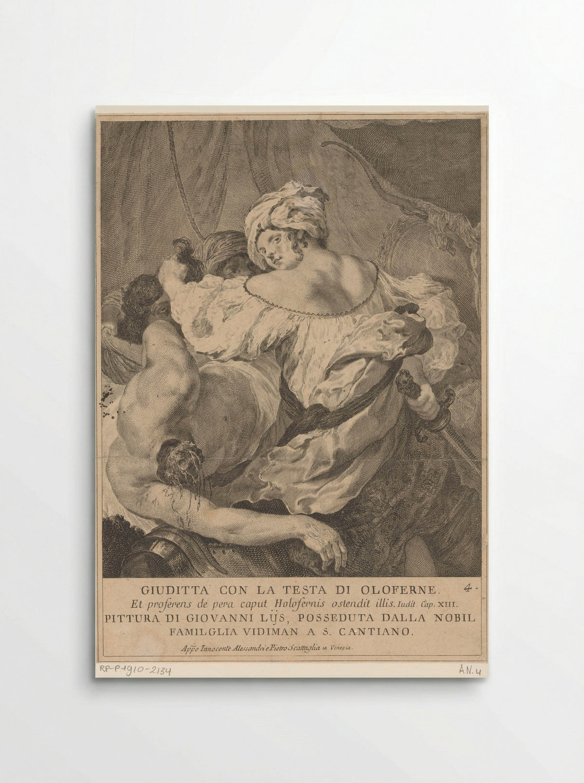 Judith with the Head of Holofernes - Pietro Monaco - Poster