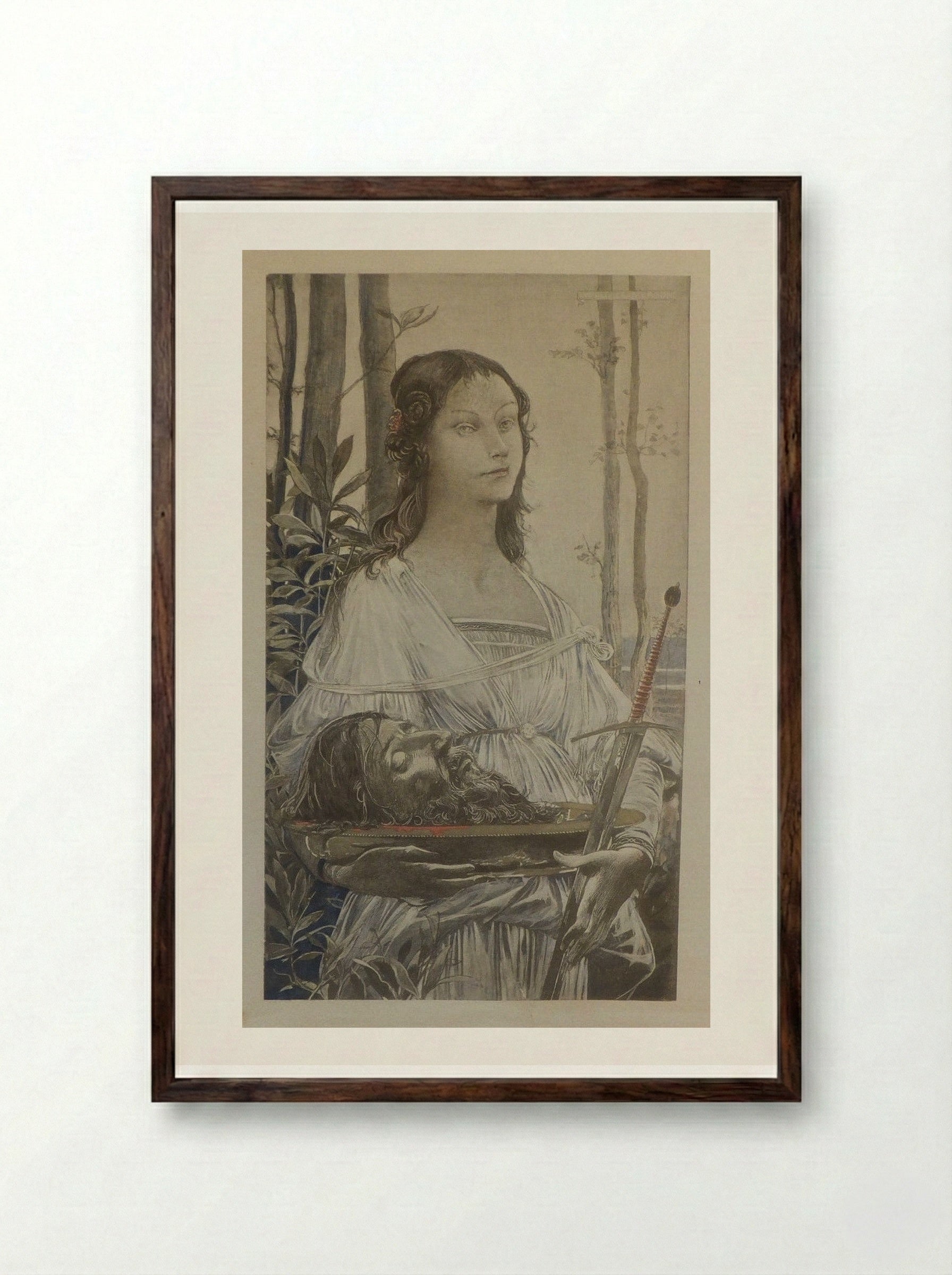 Judith - Luc-Olivier Merson - Framed Print Dark Wood