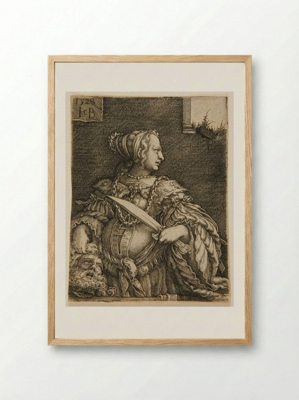 Judith - Jakob Binck - Framed Print Wood