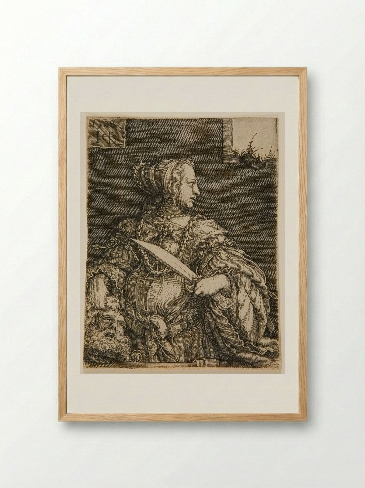 Judith - Jakob Binck - Framed Print Wood
