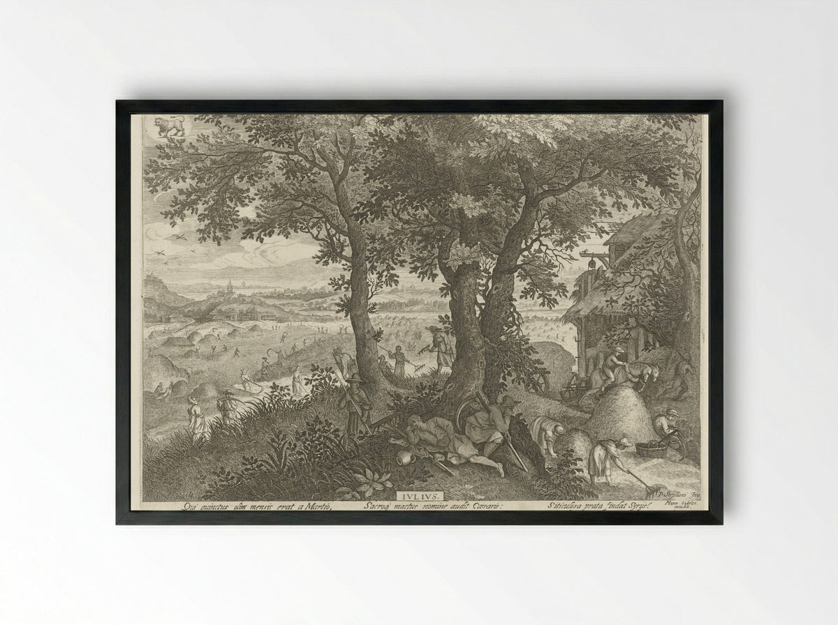 Juli (July) - Aegidius Sadeler (II) - Framed Print Black
