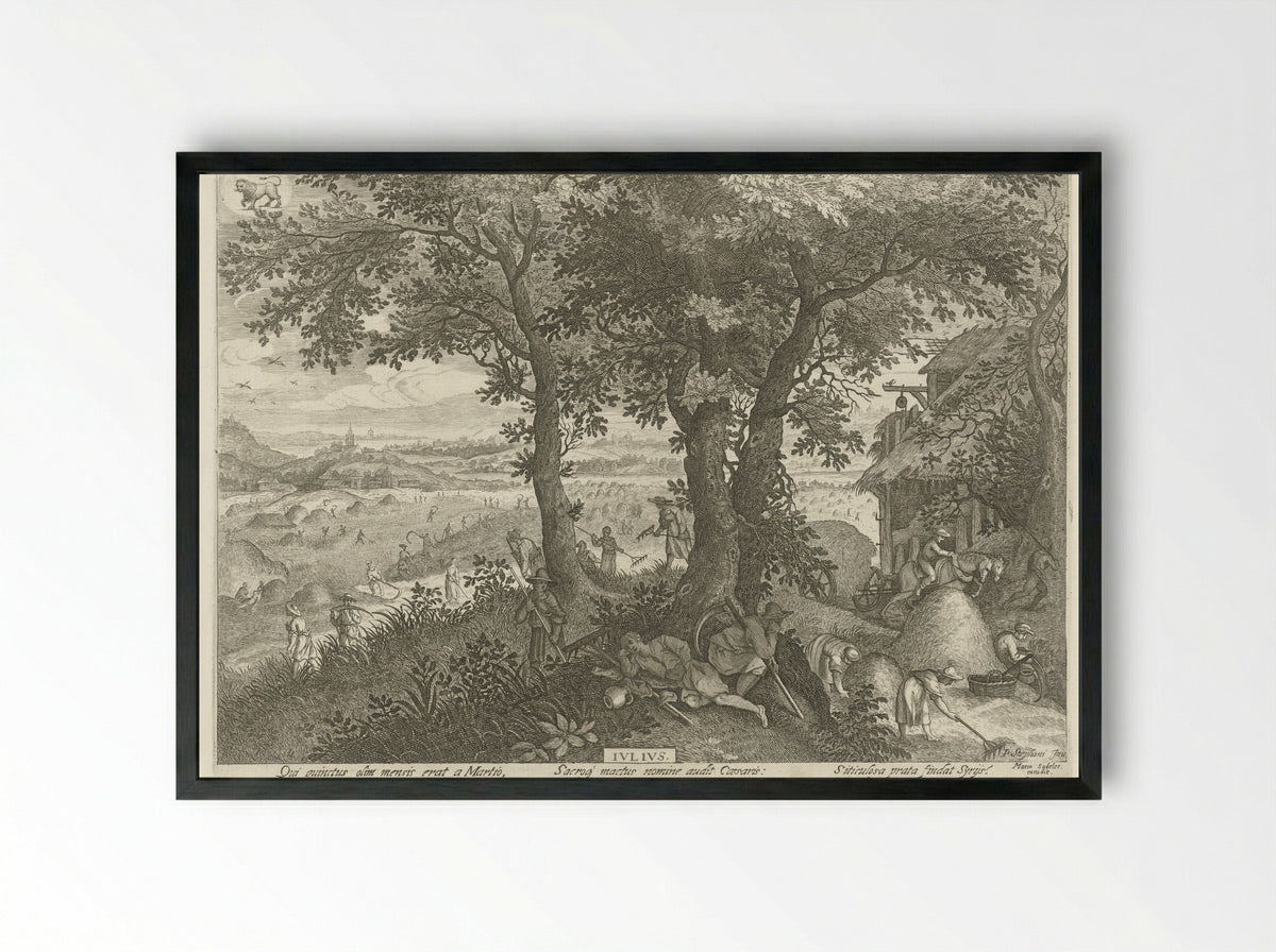 Juli (July) - Aegidius Sadeler (II) - Framed Print Black