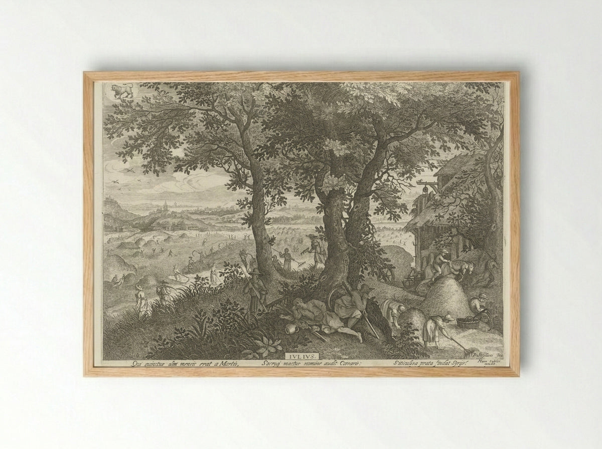 Juli (July) - Aegidius Sadeler (II) - Framed Print Wood