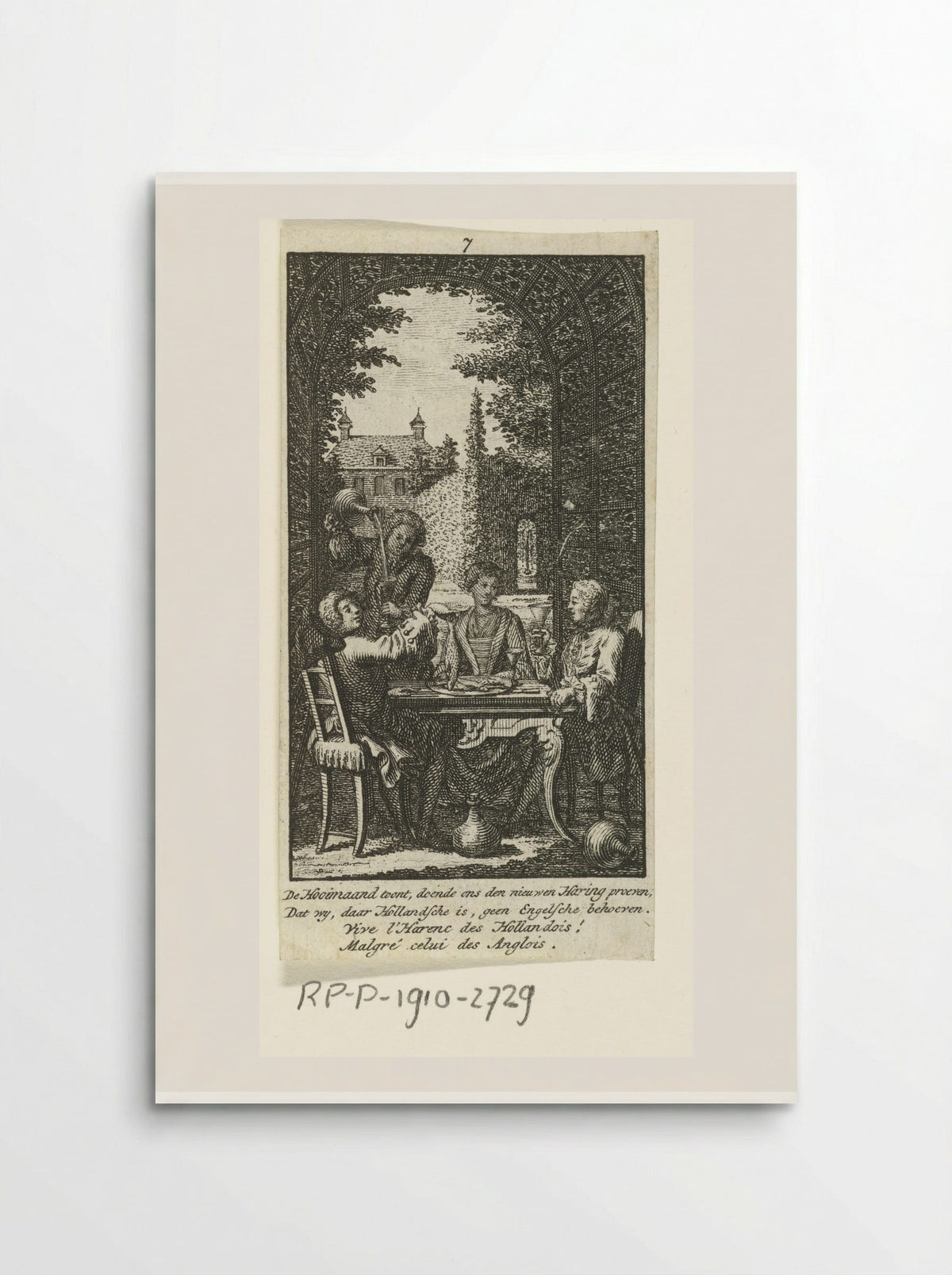 Juli: vrolijk gezelschap aan tafel - Jan Caspar Philips - Poster