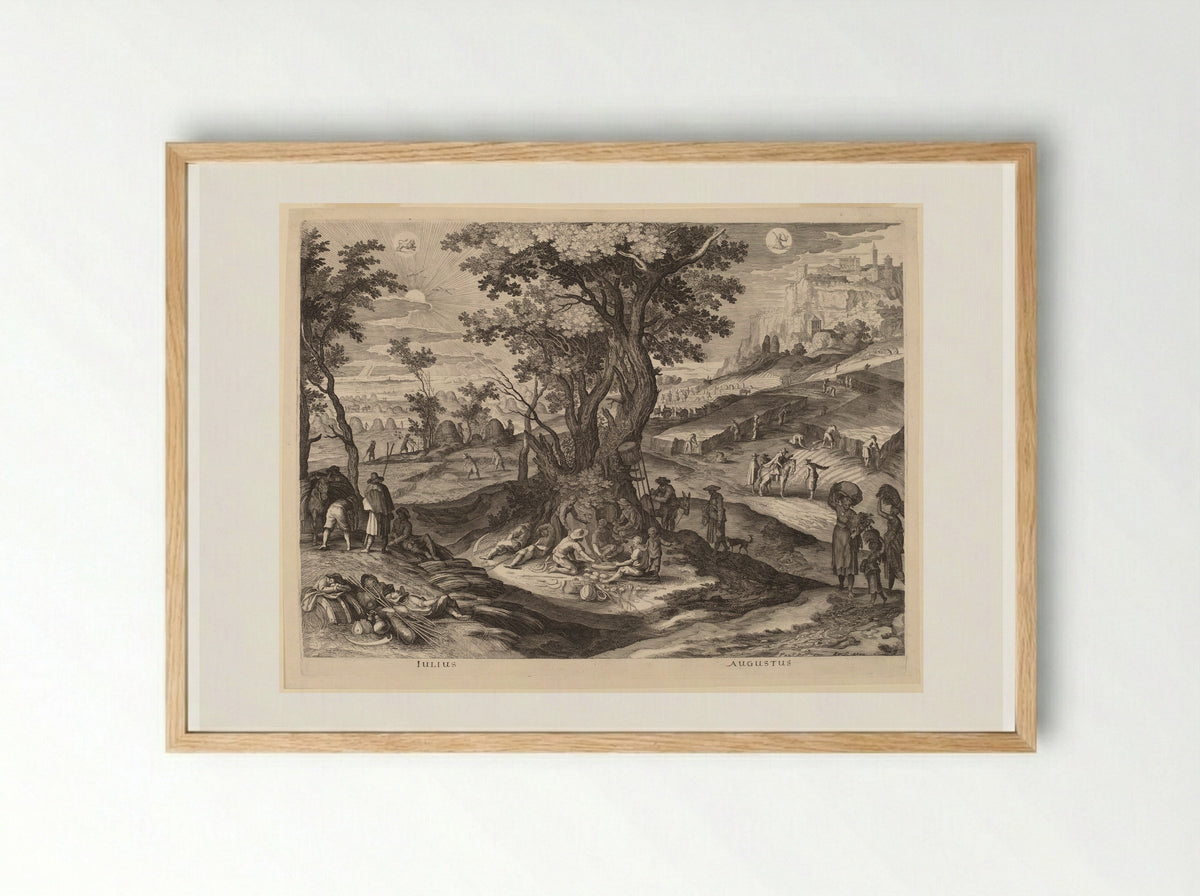 July (Iulius) - Aegidius Sadeler II - Framed Print Wood