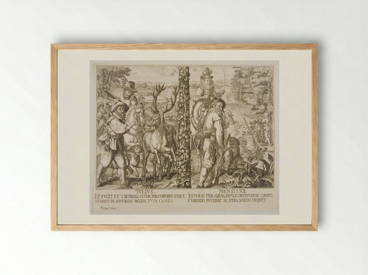 July (Iulius) - Joseph Anton Zimmermann - Framed Print Wood