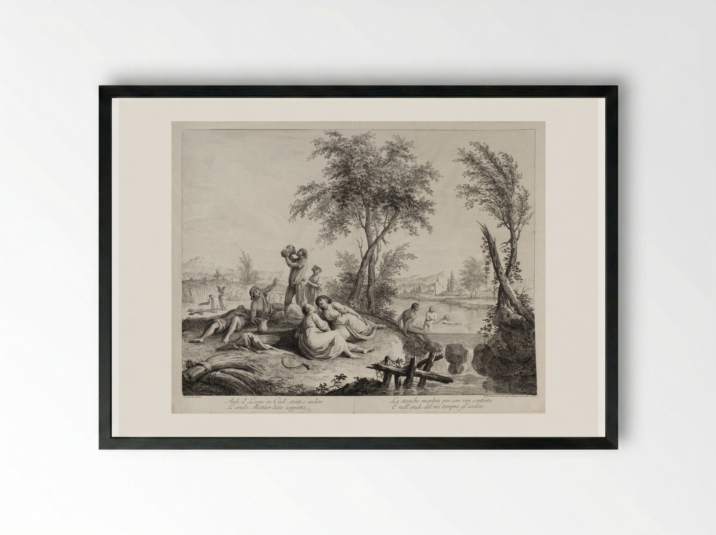 July - Francesco Bartolozzi - Framed Print Black