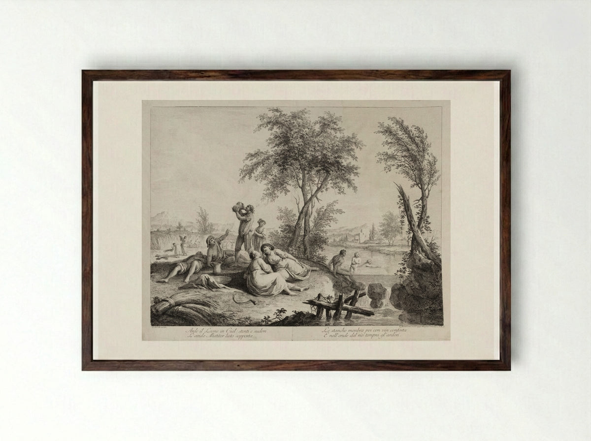 July - Francesco Bartolozzi - Framed Print Dark Wood