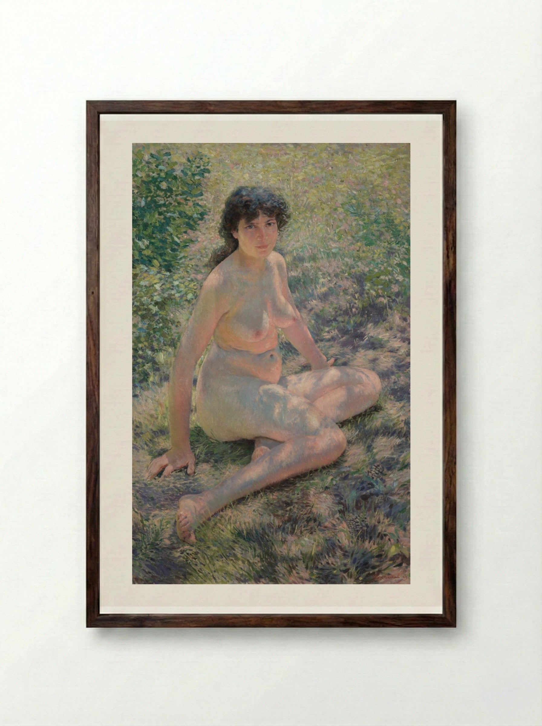 July - Otto H. Bacher - Framed Print Dark Wood