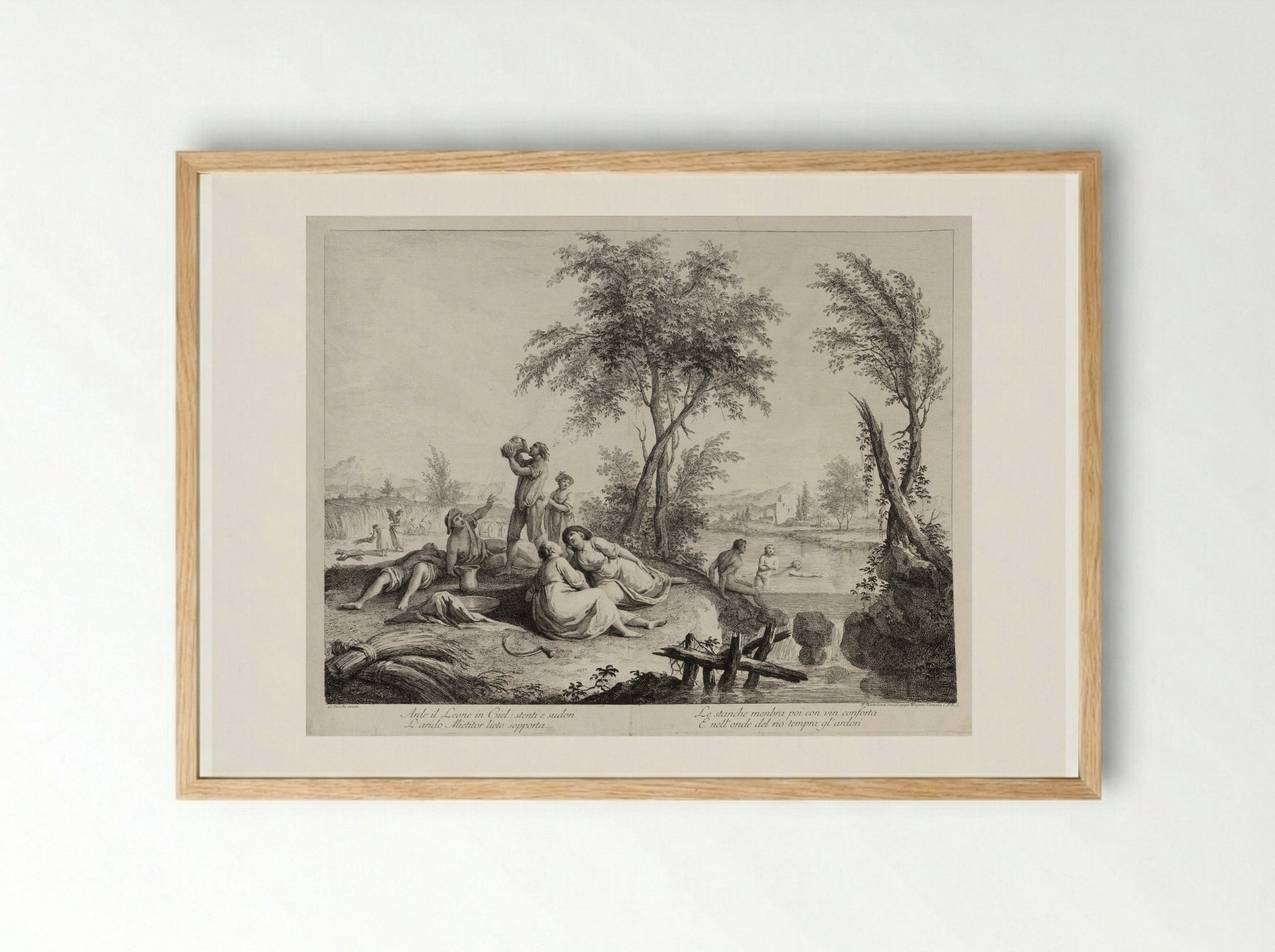 July - Francesco Bartolozzi - Framed Print Wood