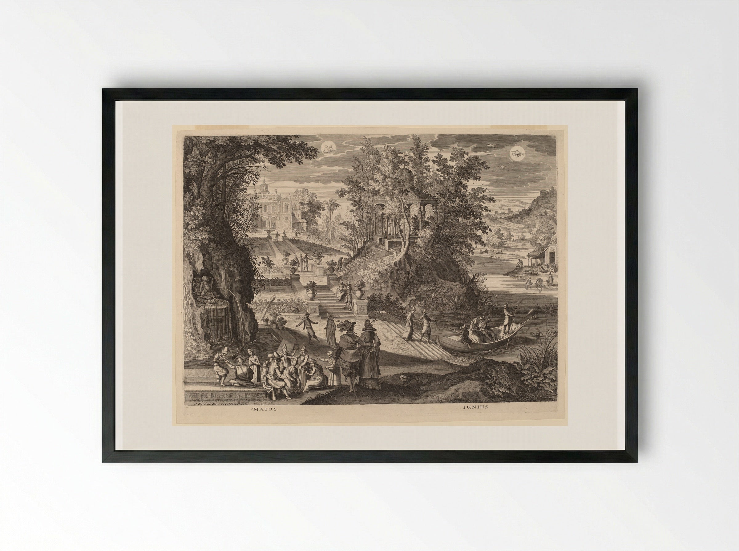 June - Aegidius Sadeler II - Framed Print Black