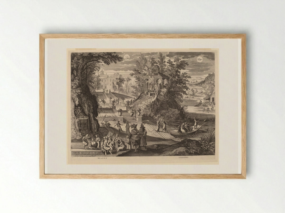 June - Aegidius Sadeler II - Framed Print Wood
