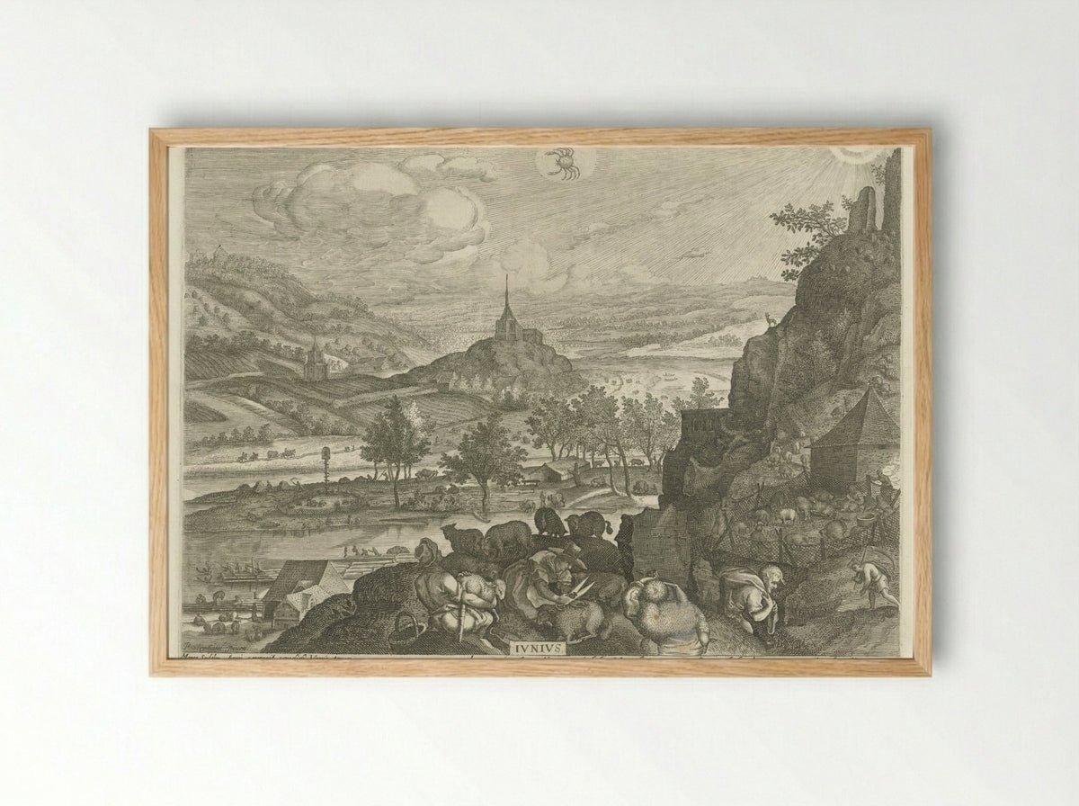 Juni (June) - Aegidius Sadeler (II) - Framed Print Wood