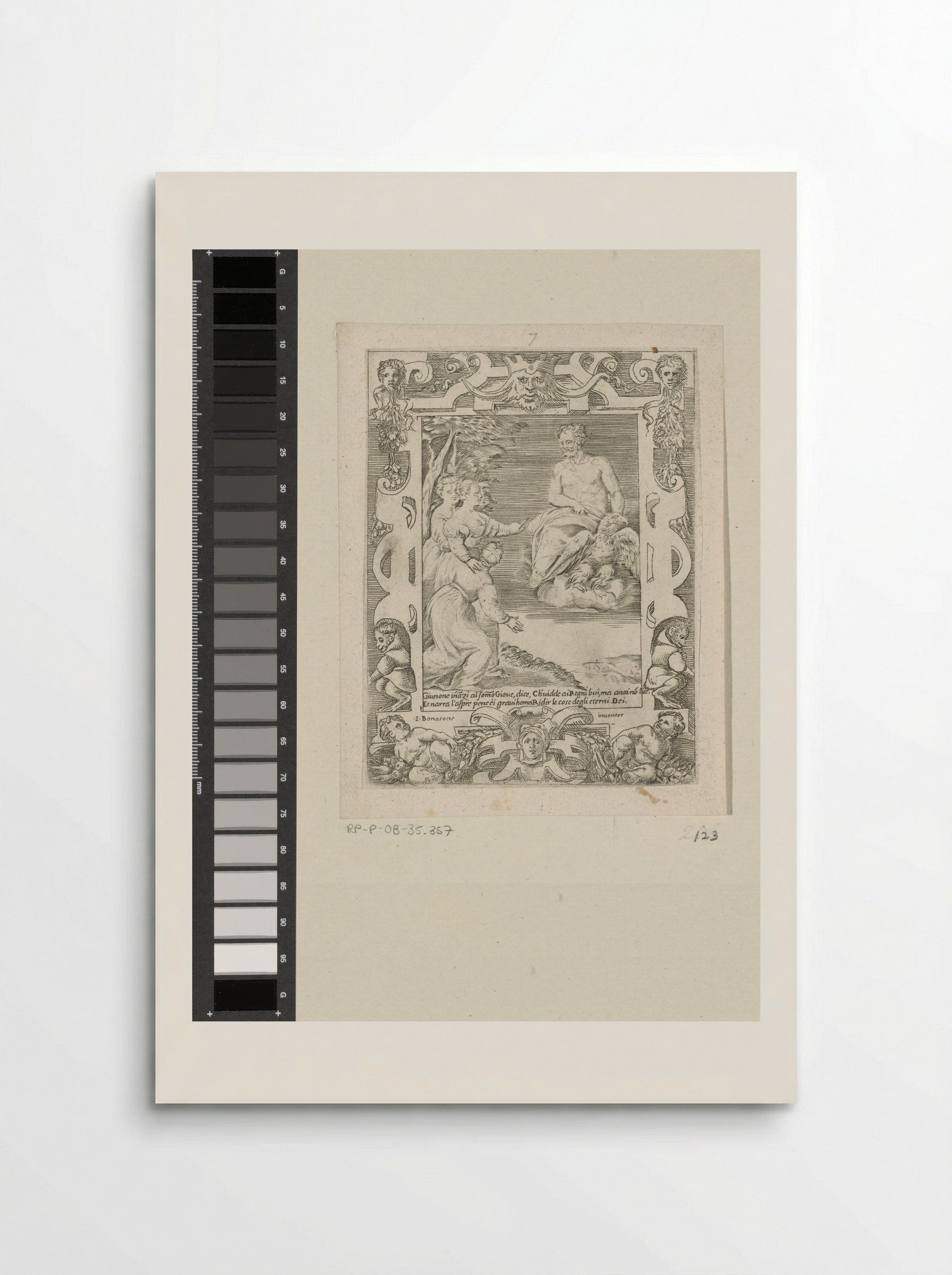 Juno Asking Jupiter to Help the Greeks - Giulio Bonasone - Poster