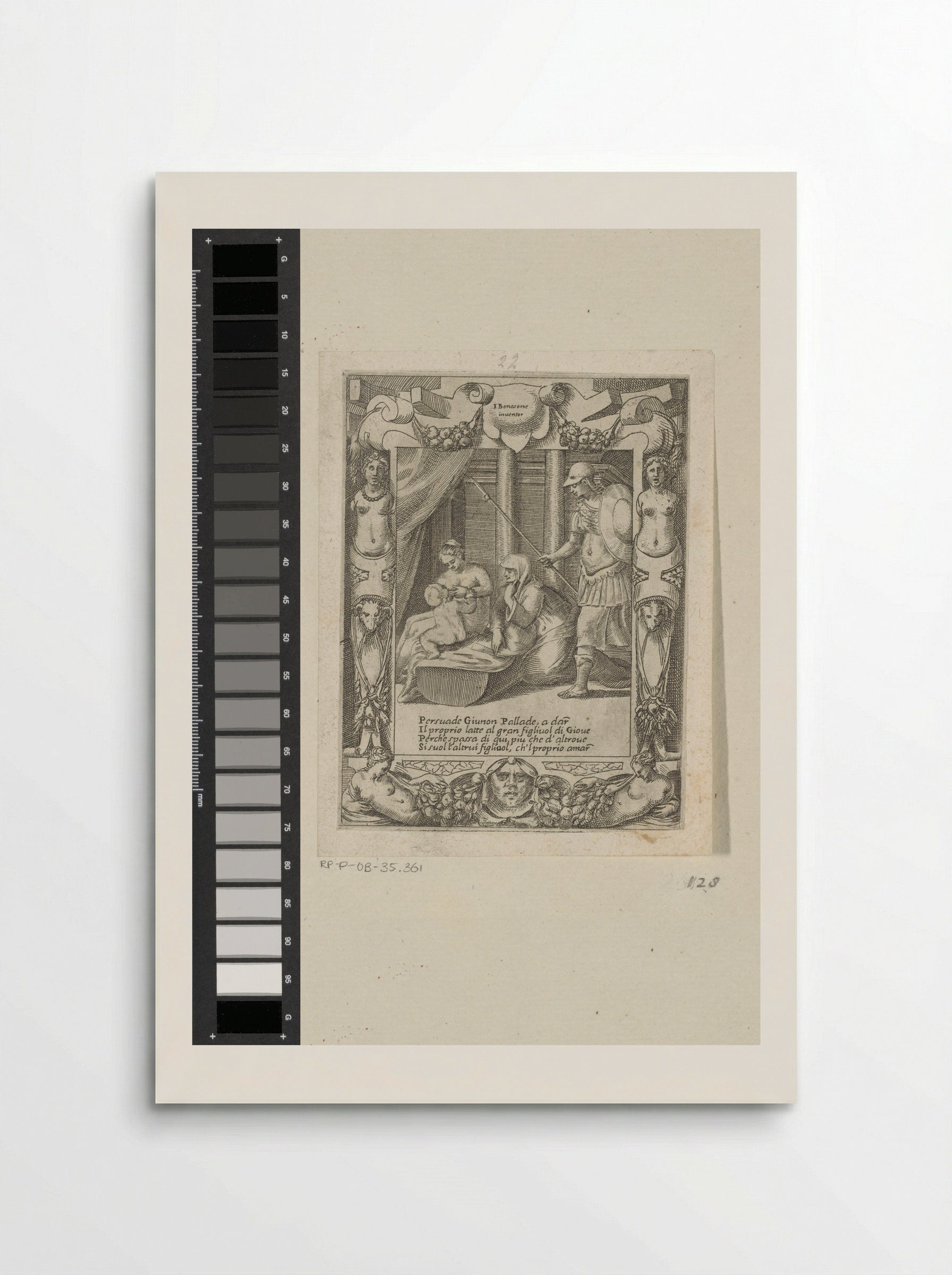 Juno Suckling the Infant Hercules - Giulio Bonasone - Poster