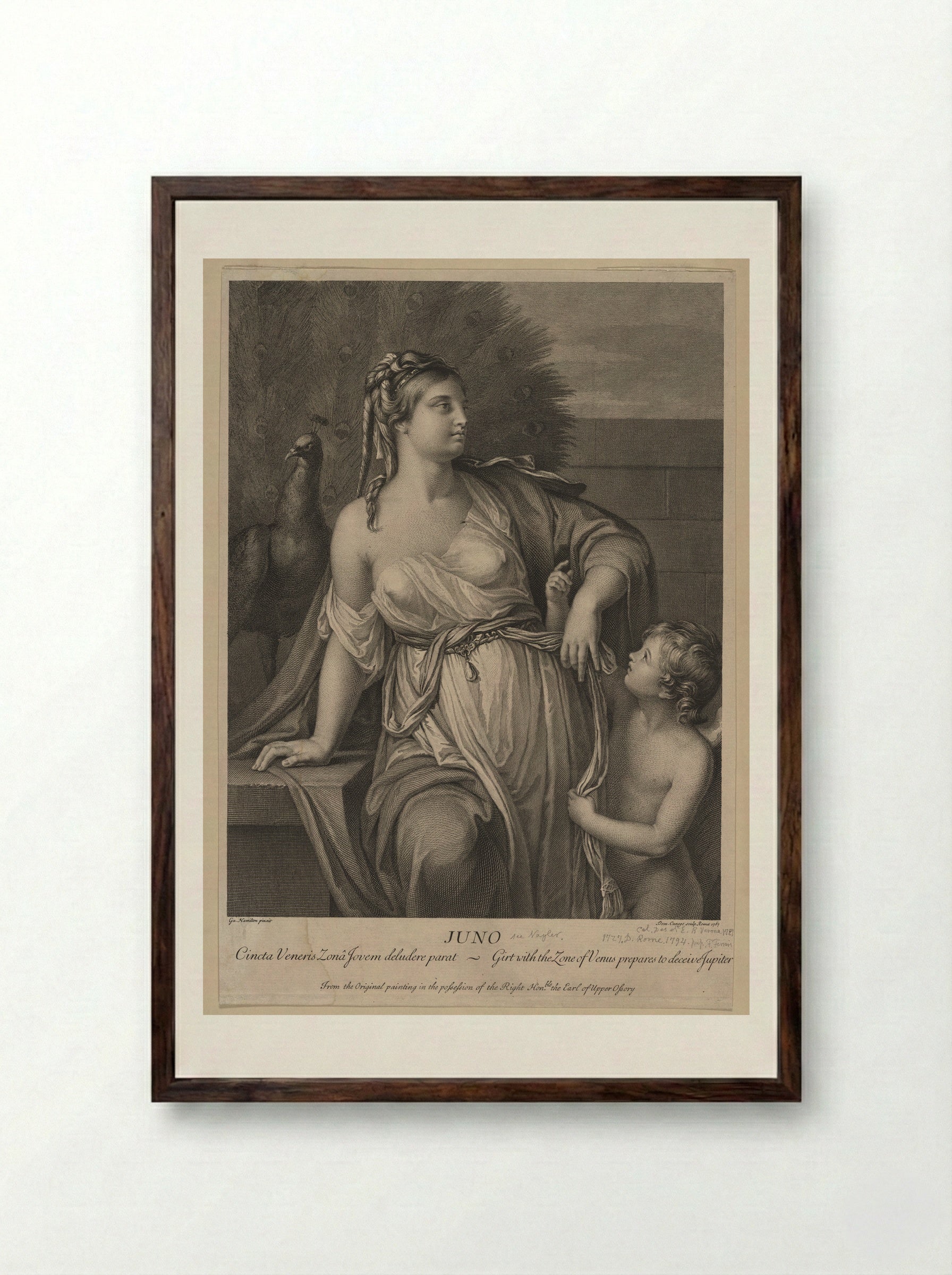 Juno - Domenico Cunego - Framed Print Dark Wood