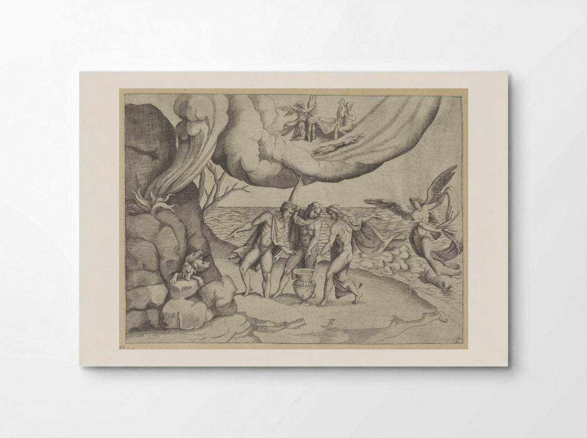 Jupiter, Neptune and Pluto Dividing the Universe - Giulio Bonasone - Poster