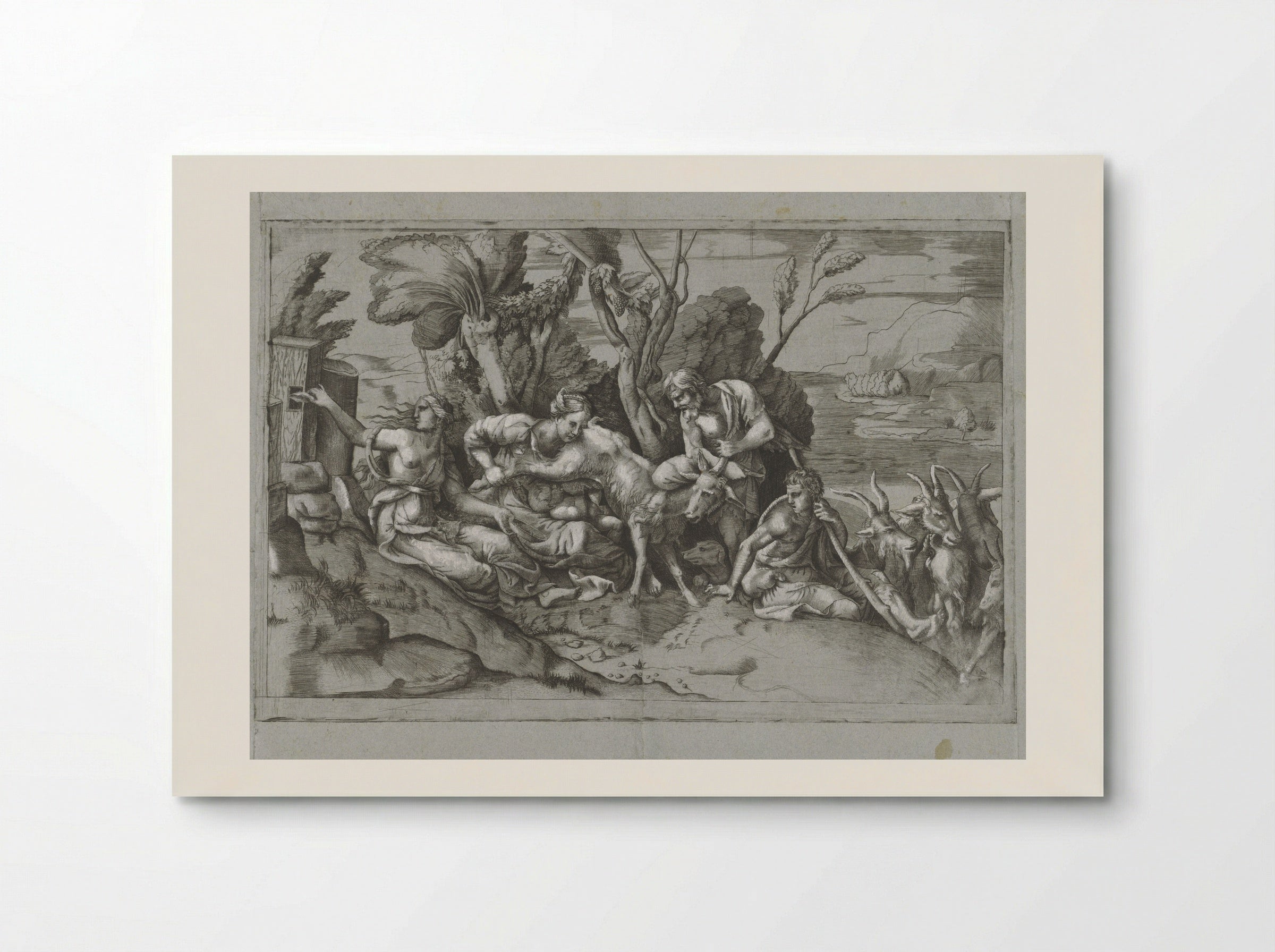 Jupiter Nursed by the Goat Amalthea - Giulio Bonasone - Poster