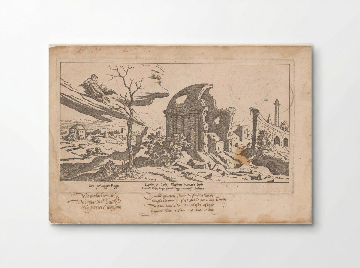 Jupiter Surveys the Damage Caused by Phaeton's Fall - Léon Davent - Poster