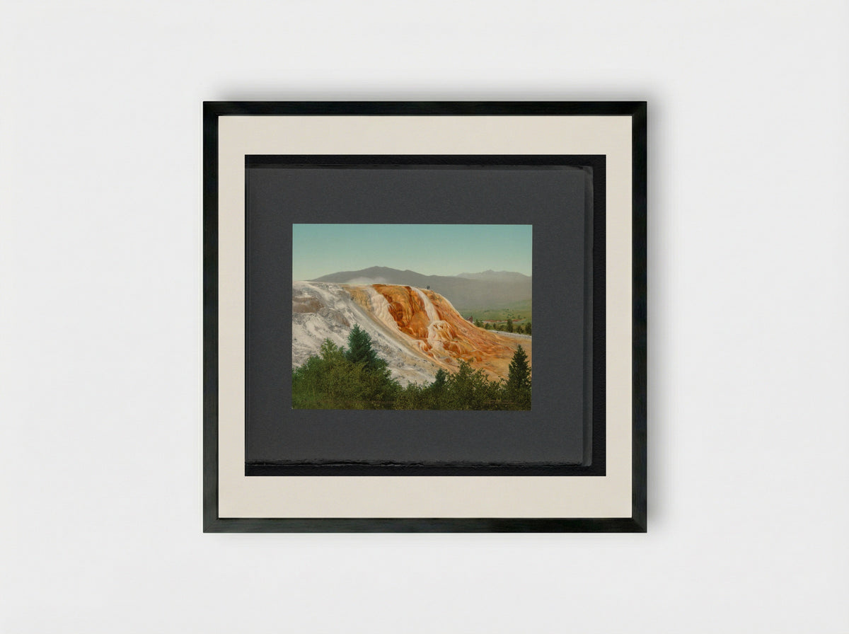 Jupiter Terrace, Yellowstone National Park - William Henry Jackson - Framed Print Black