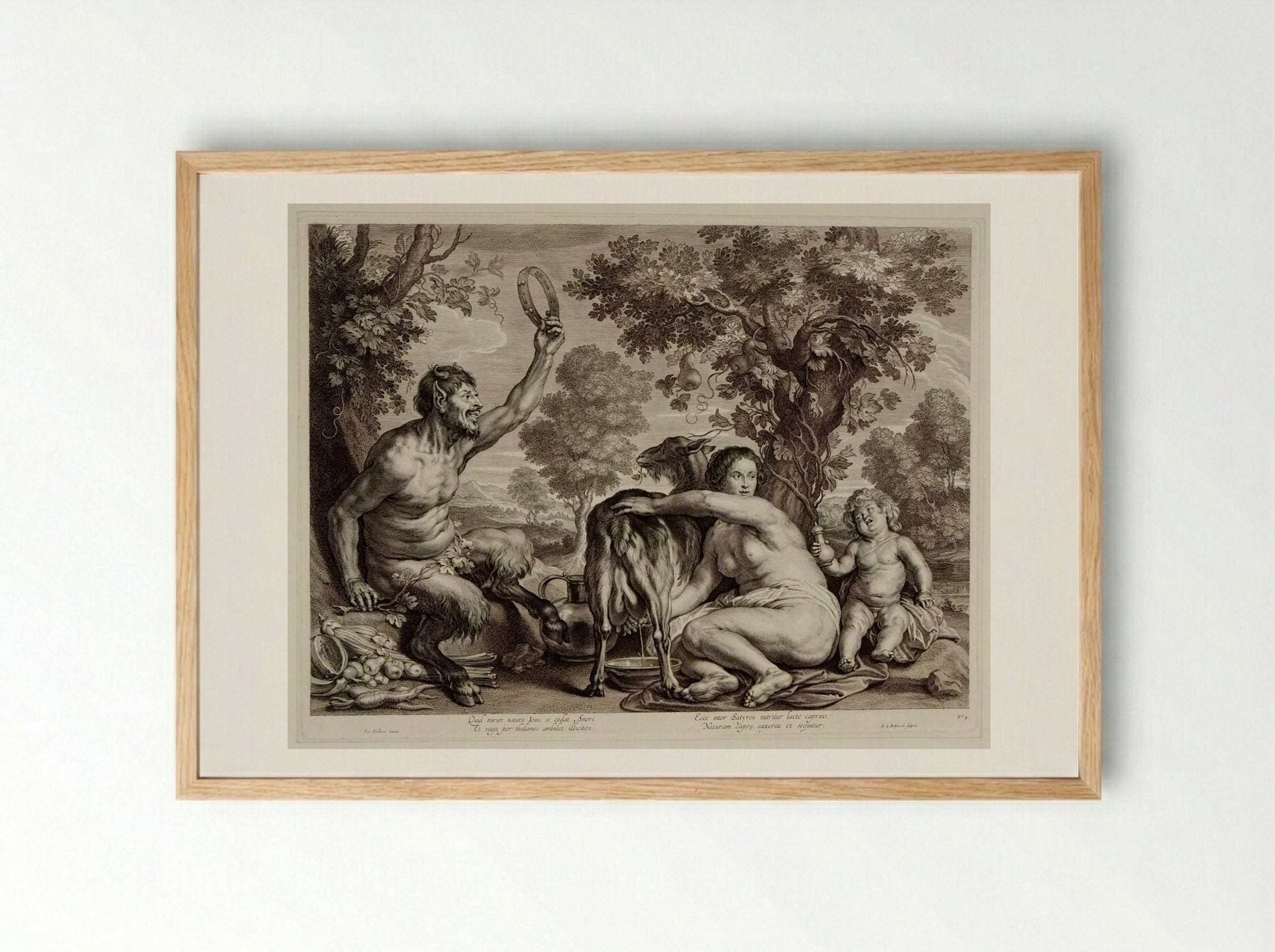 Jupiter and Amaltheia - Schelte Adamsz. Bolswert - Framed Print Wood