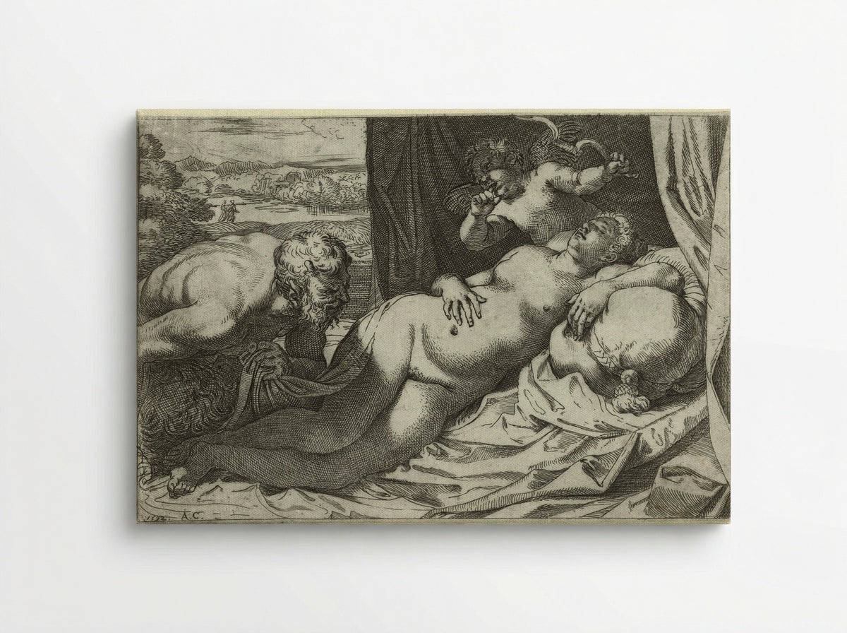 Jupiter and Antiope - Annibale Carracci - Canvas