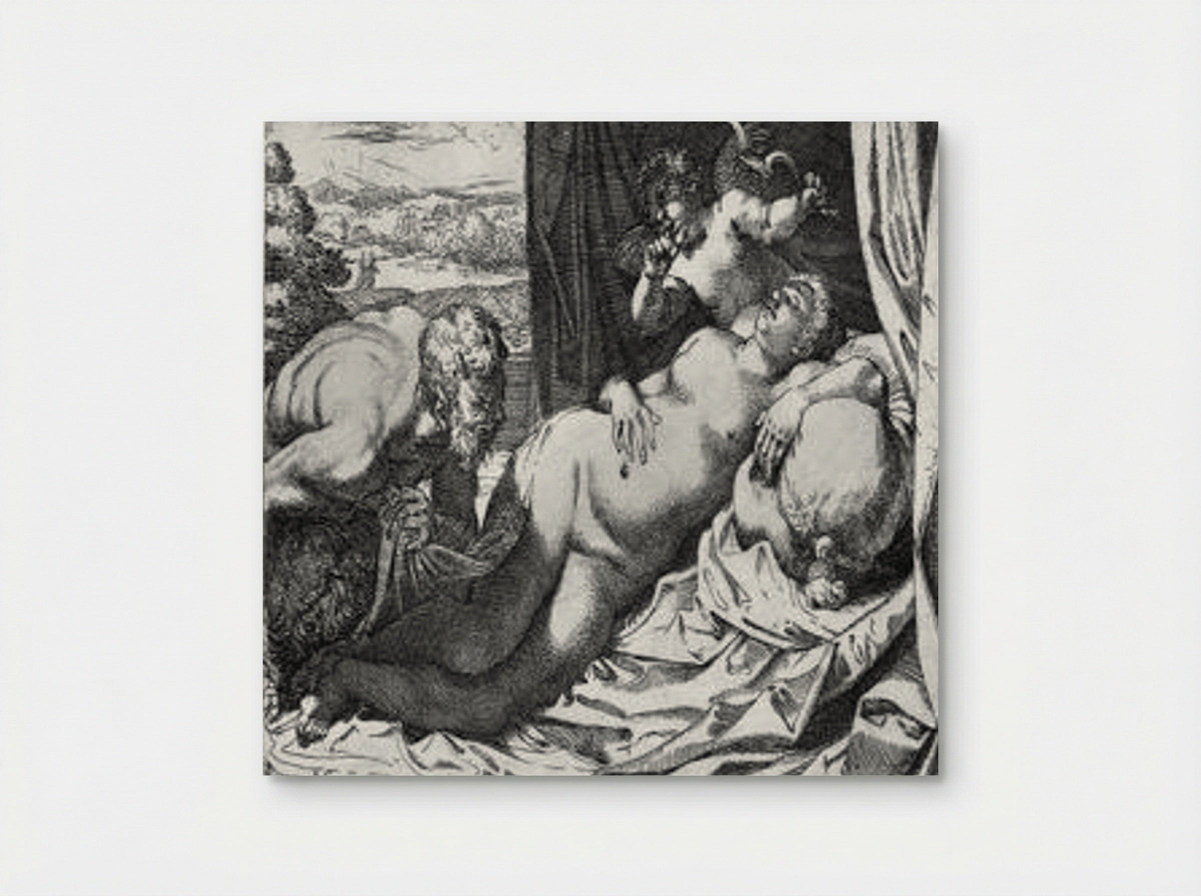 Jupiter and Antiope - Annibale Carracci - Poster
