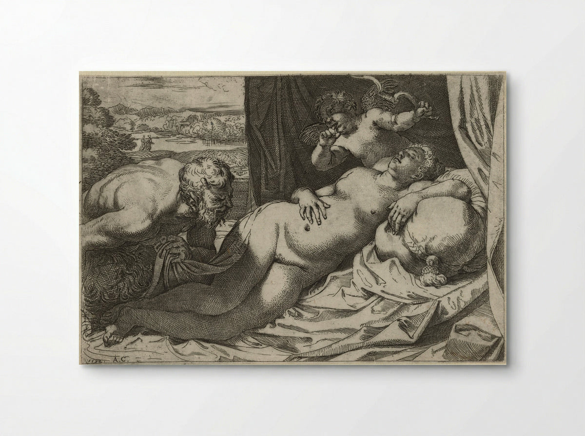 Jupiter and Antiope - Annibale Carracci - Poster