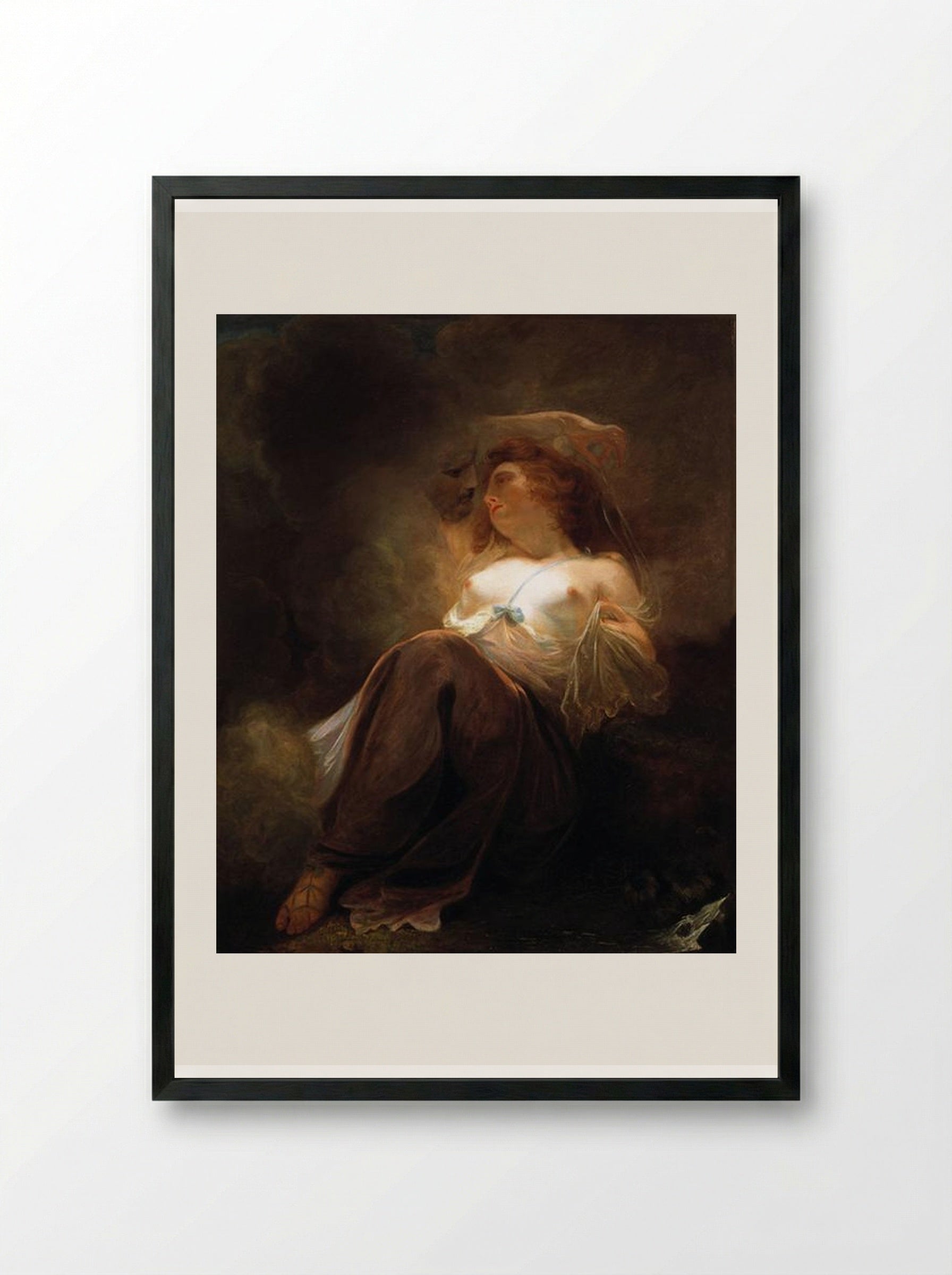 Jupiter and Io - John Hoppner - Framed Print Black