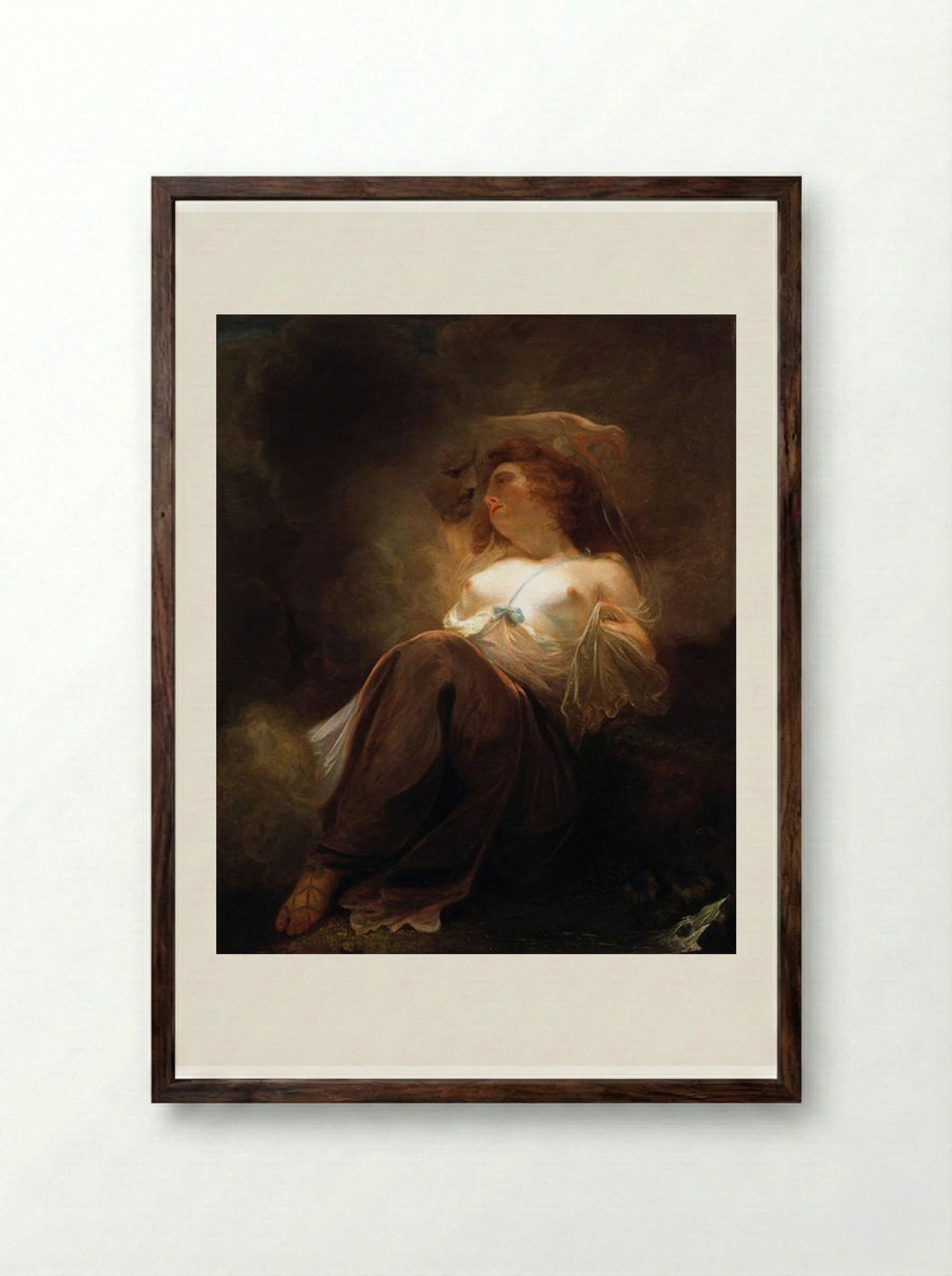 Jupiter and Io - John Hoppner - Framed Print Dark Wood