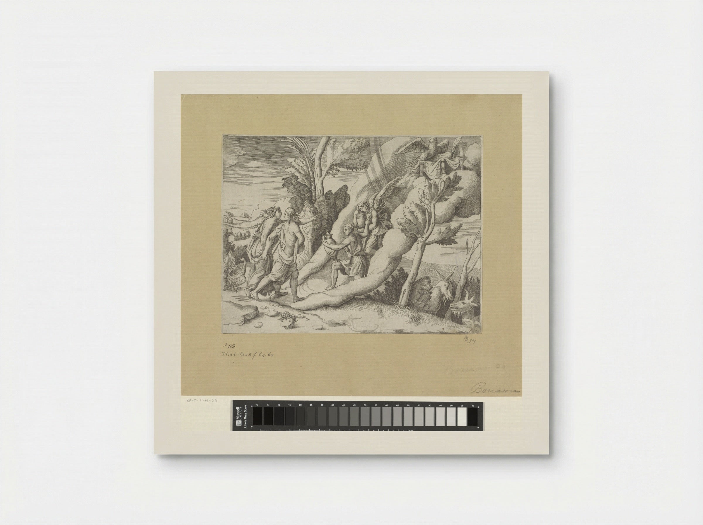 Jupiter and Juno Received in Heaven by Ganymede and Hebe - Giulio Bonasone - Poster