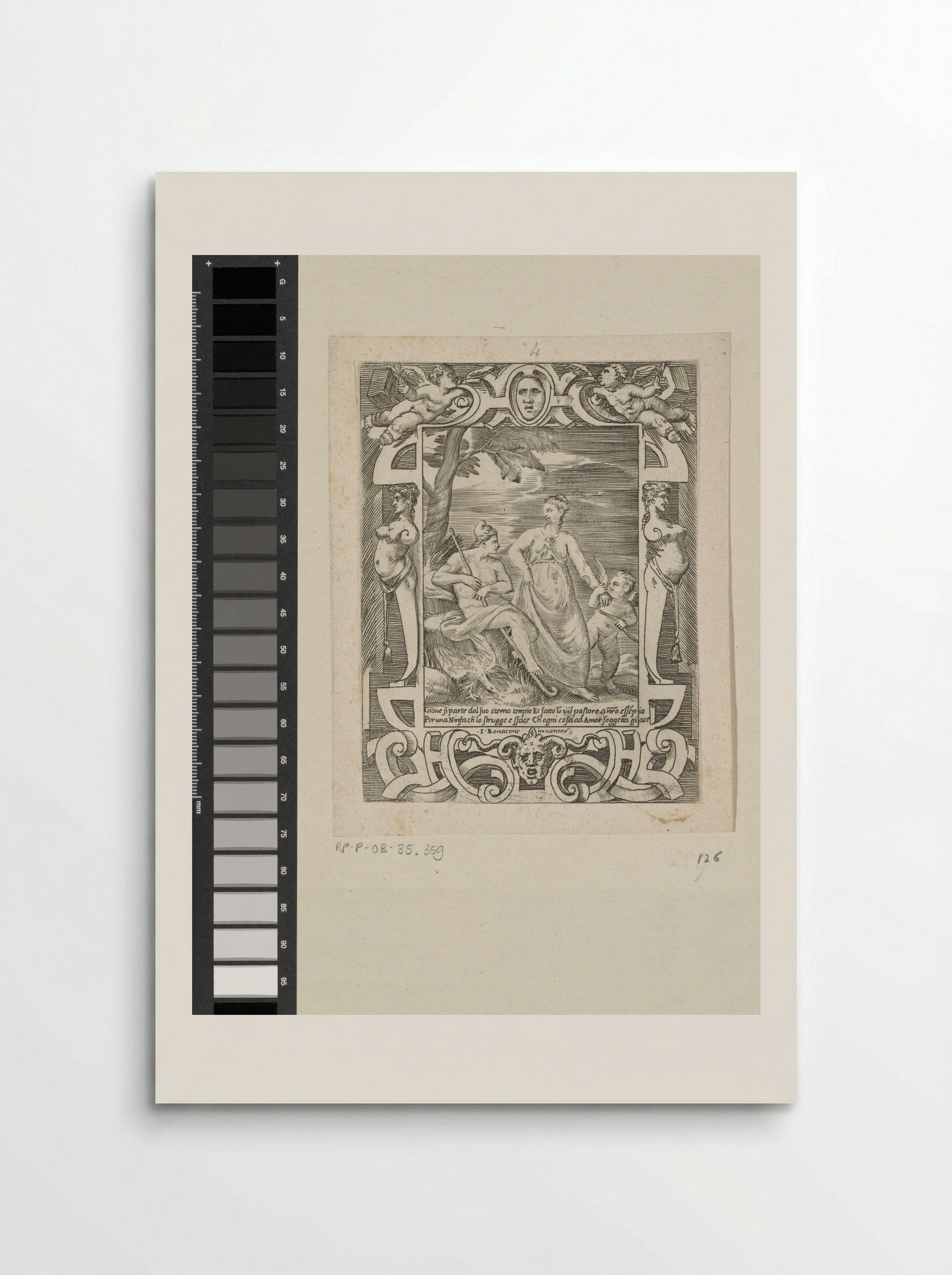 Jupiter as a Shepherd and Mnemosyne - Giulio Bonasone - Poster