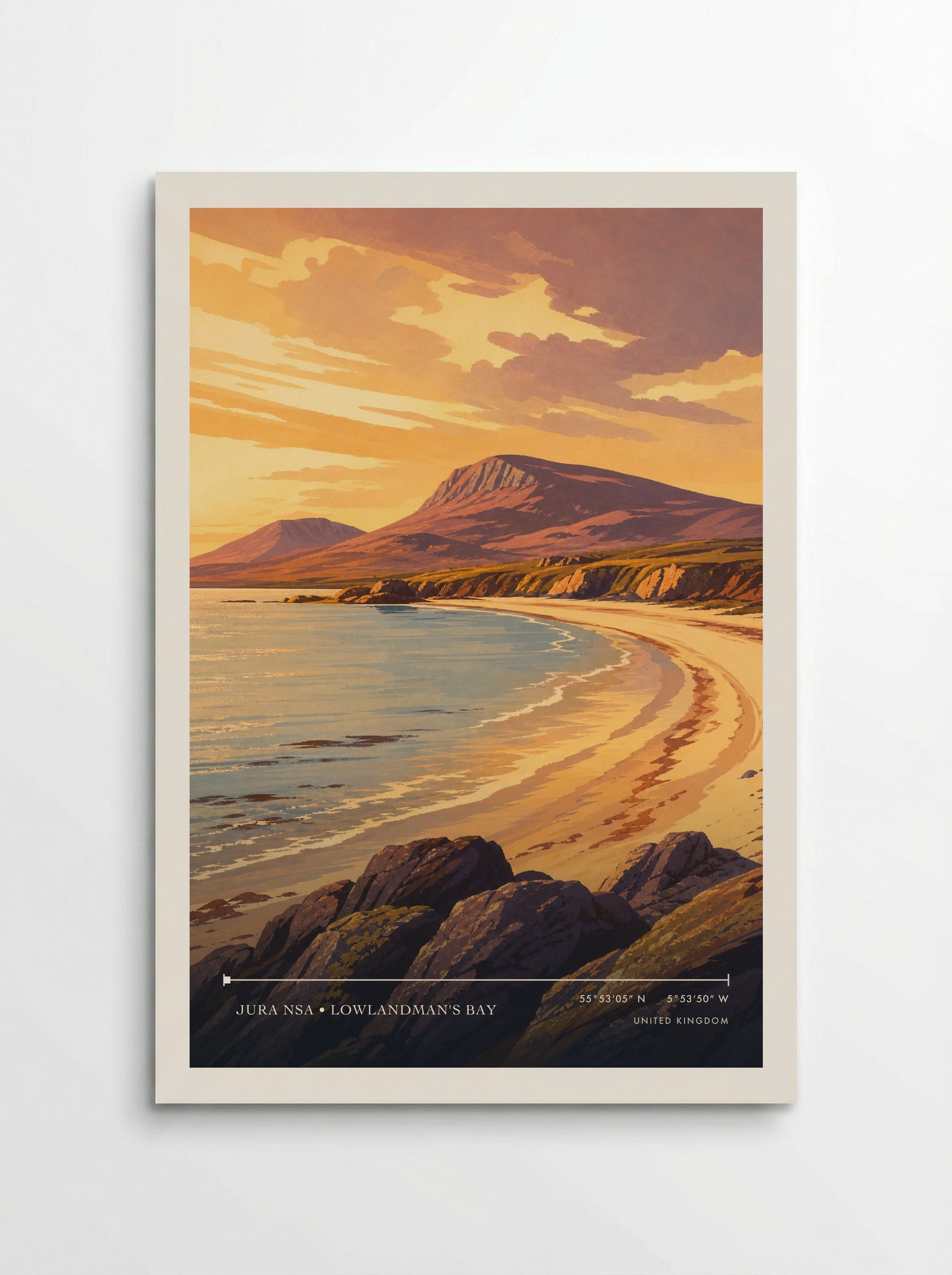 Jura NSA • Lowlandman's Bay United Kingdom Travel Poster - Poster