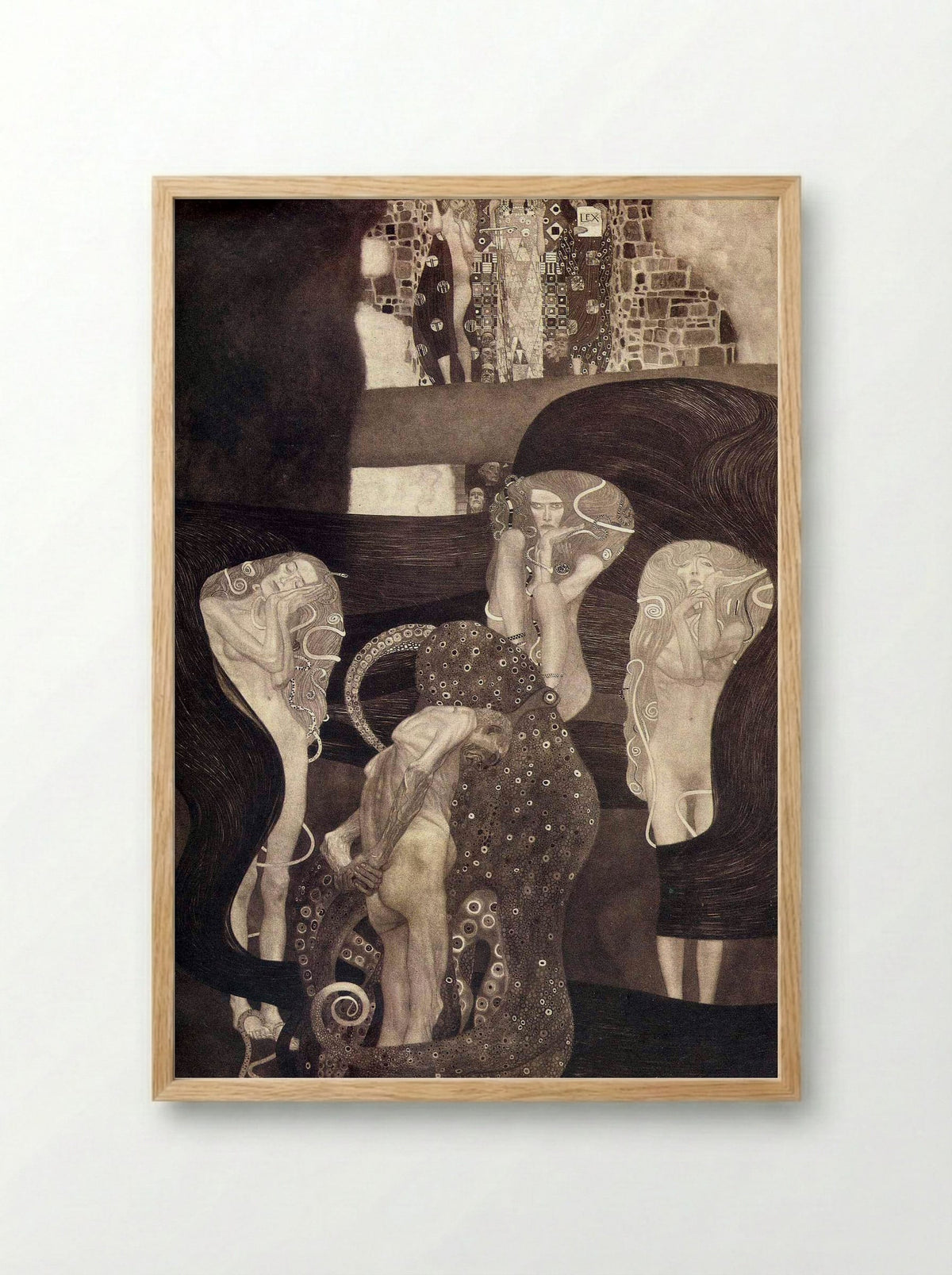 Jurisprudence - Gustav Klimt - Framed Print Wood