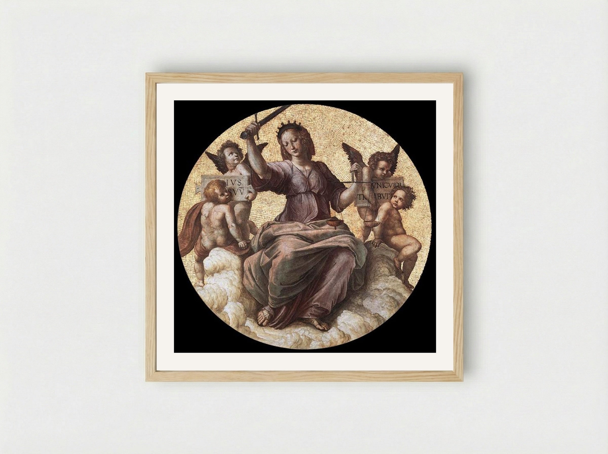 Justice (Stanza della Segnatura) - Raphael - Framed Print Wood