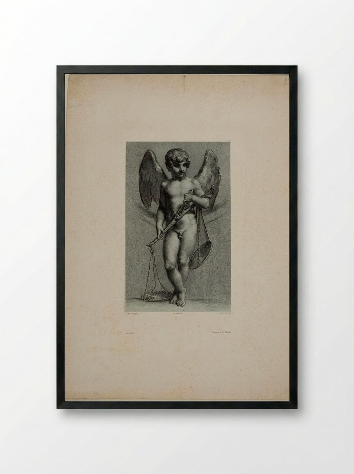 Justice - Eugène Leroux - Framed Print Black