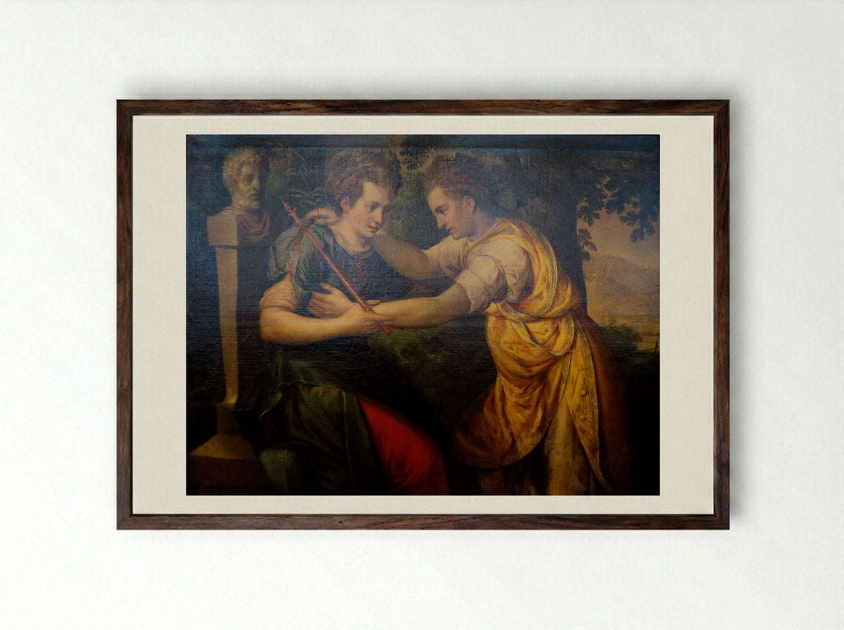 Justice - Frans Floris - Framed Print Dark Wood
