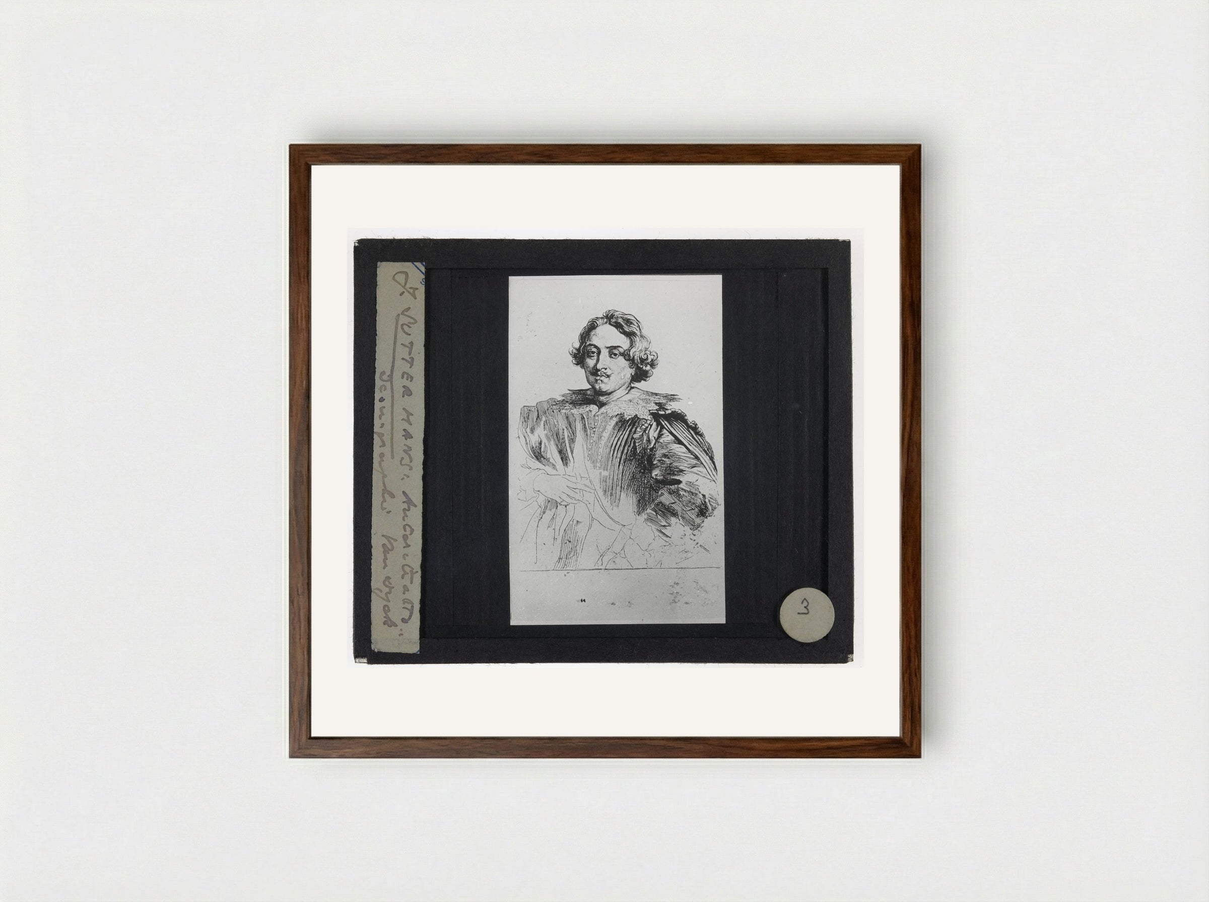 Justus Sustermans - Anthony van Dyck - Framed Print Dark Wood