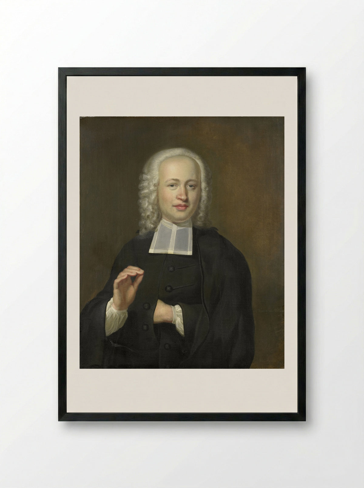 Justus Tjeenk (1730-1782), Minister in Vlissingen - Herman Frederik van Hengel - Framed Print Black