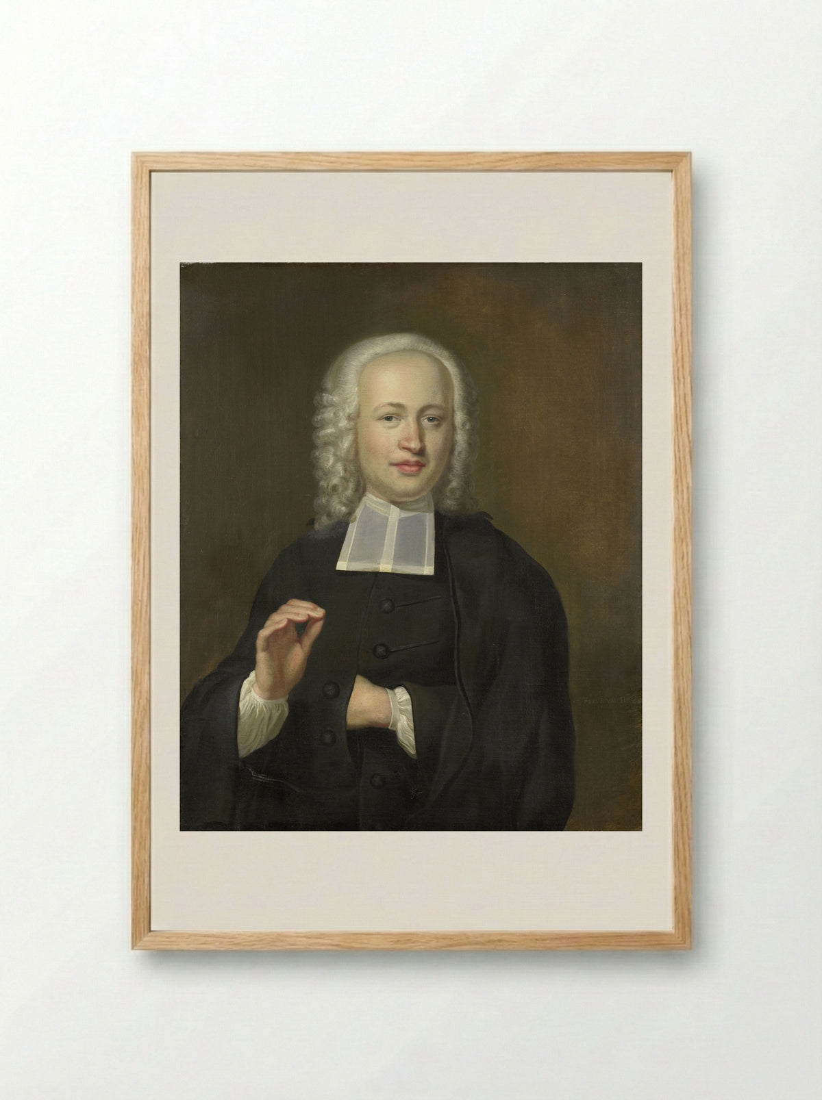 Justus Tjeenk (1730-1782), Minister in Vlissingen - Herman Frederik van Hengel - Framed Print Wood